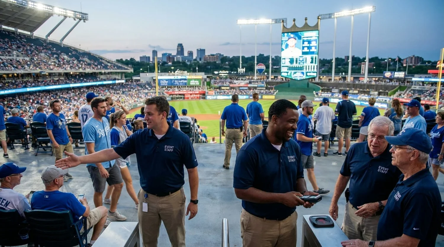 Large event venue requiring professional staffing in Kansas City Ks