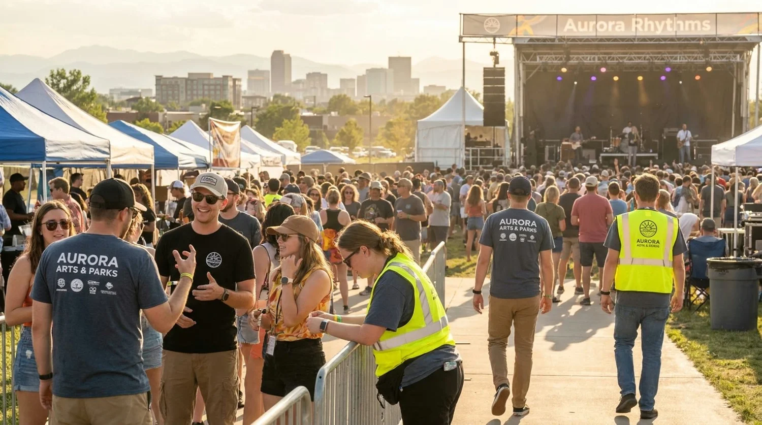 Diverse event types requiring staffing in Aurora