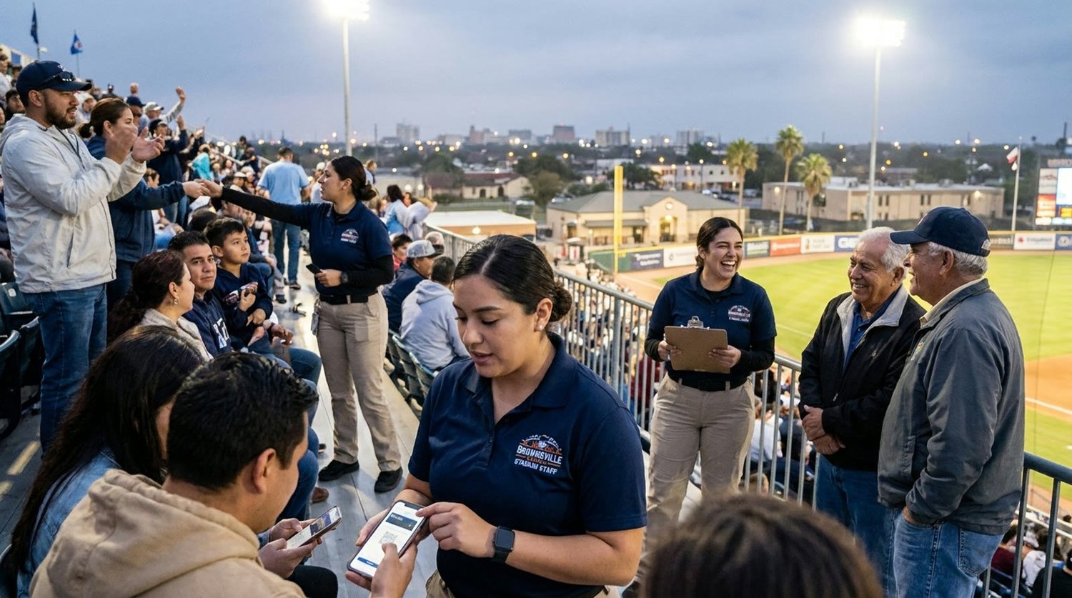 Large event venue requiring professional staffing in Brownsville