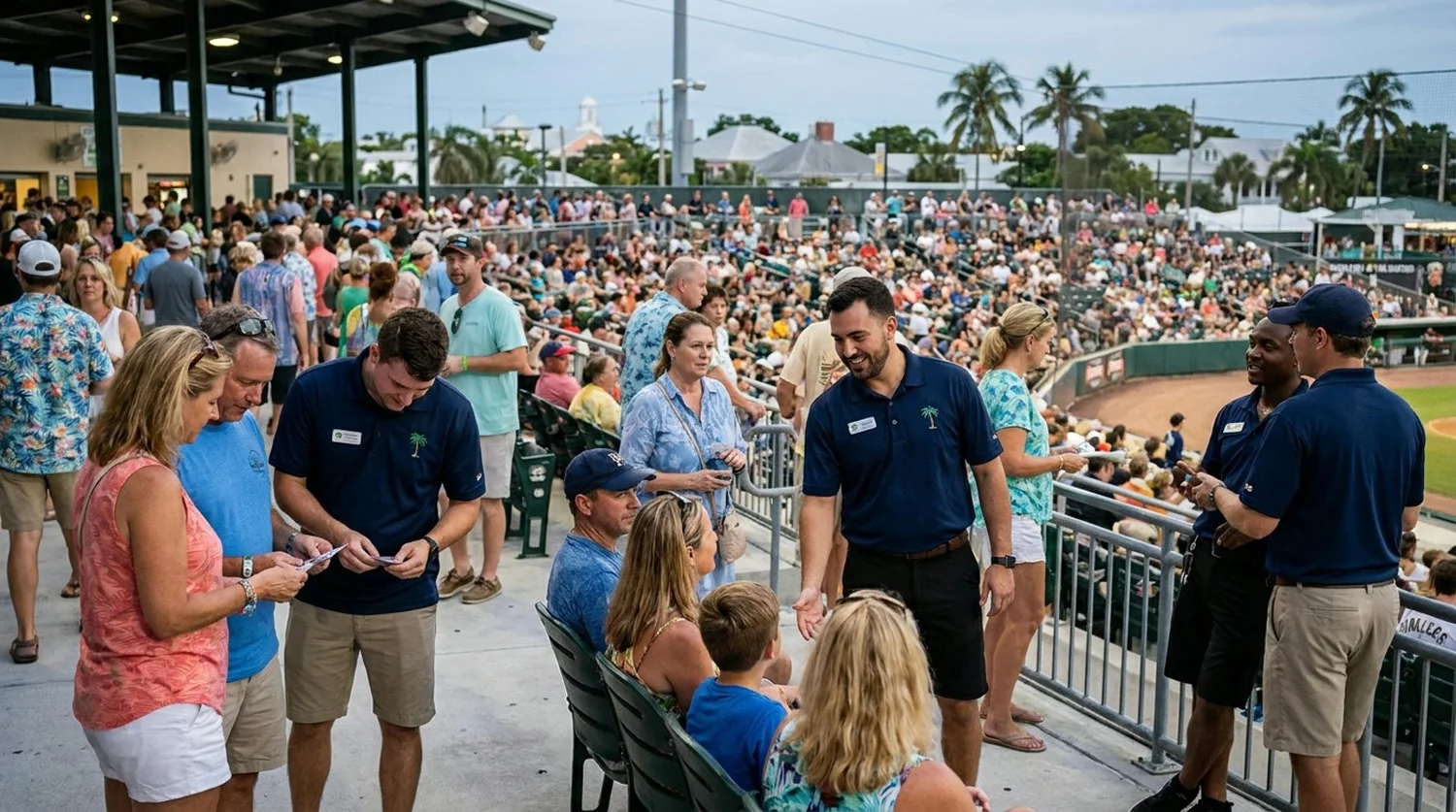 Large event venue requiring professional staffing in Key West