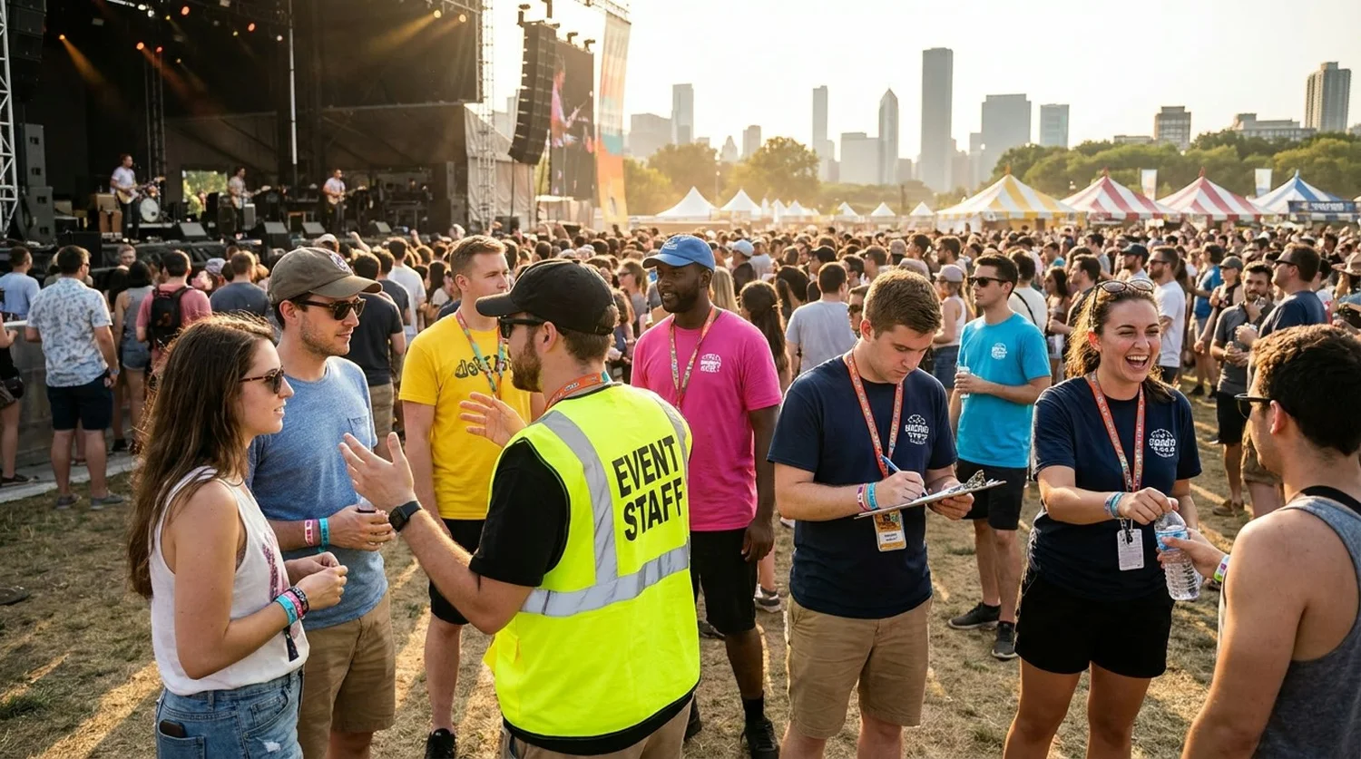 Diverse event types requiring staffing in Chesapeake