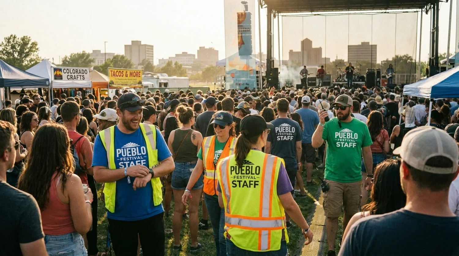 Diverse event types requiring staffing in Pueblo