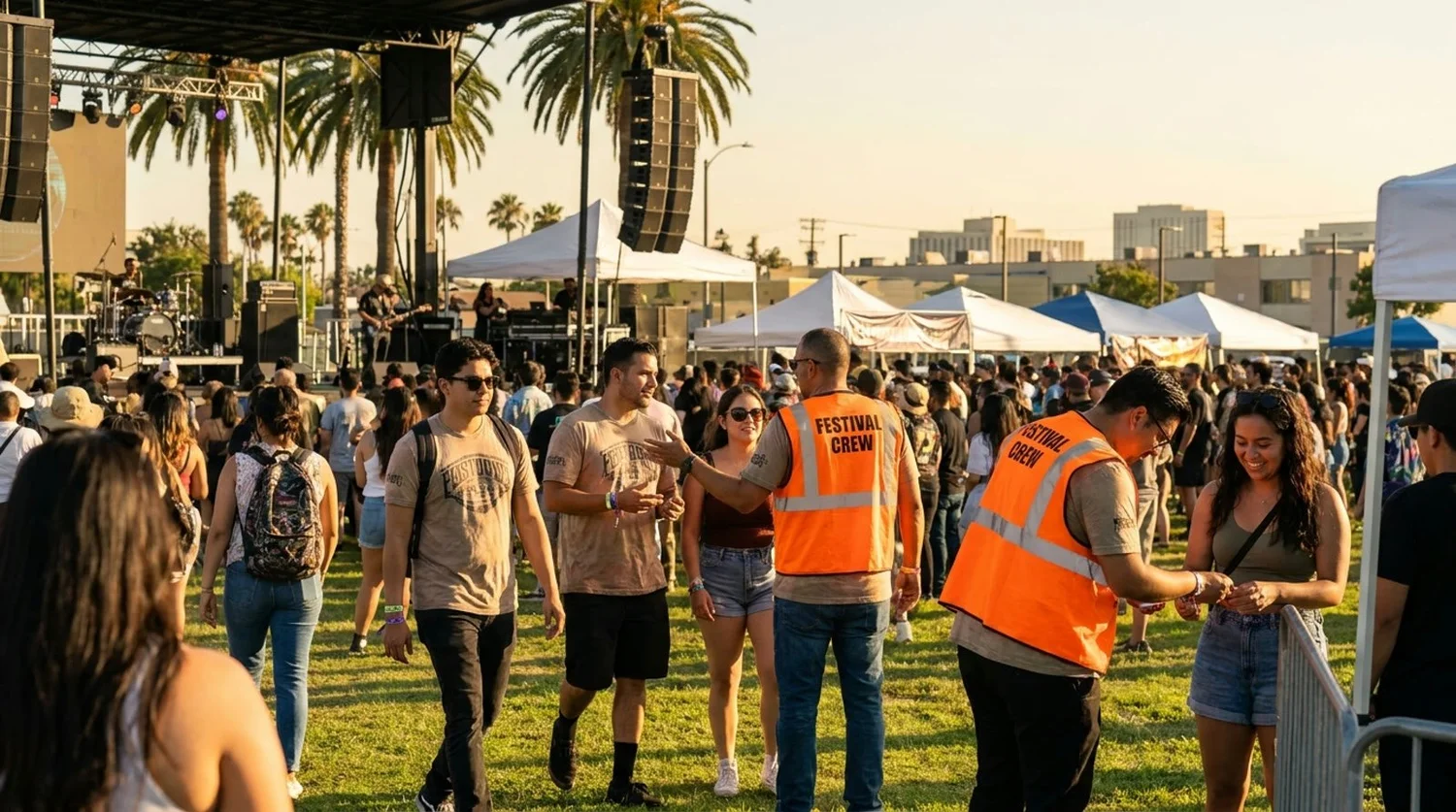 Diverse event types requiring staffing in Garden Grove