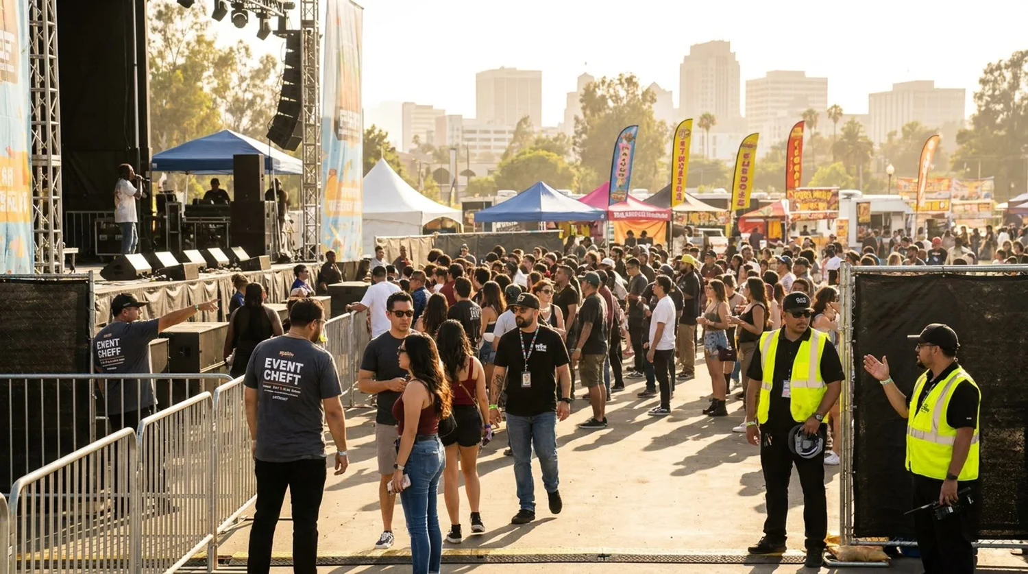 Diverse event types requiring staffing in Riverside