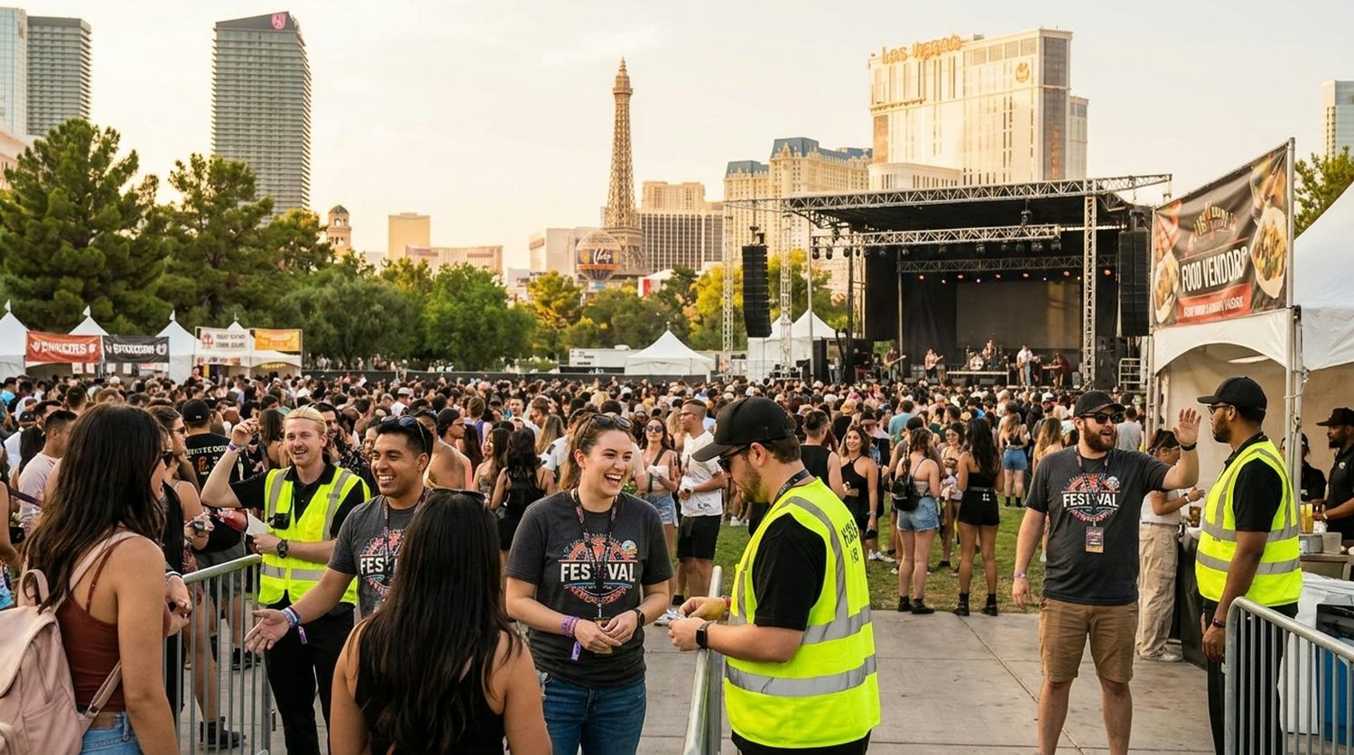 Diverse event types requiring staffing in Las Vegas