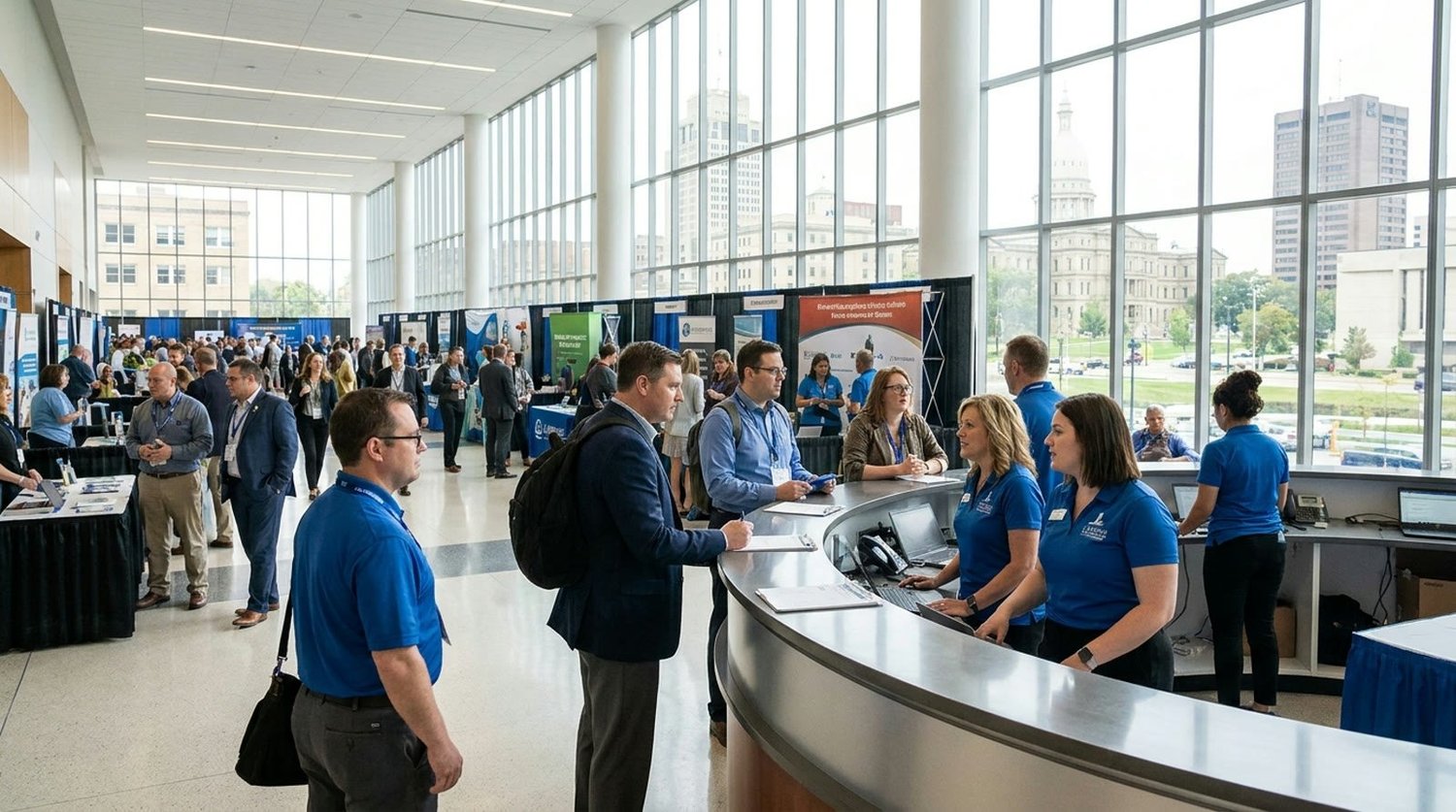 Event staffing and convention setup in Lansing