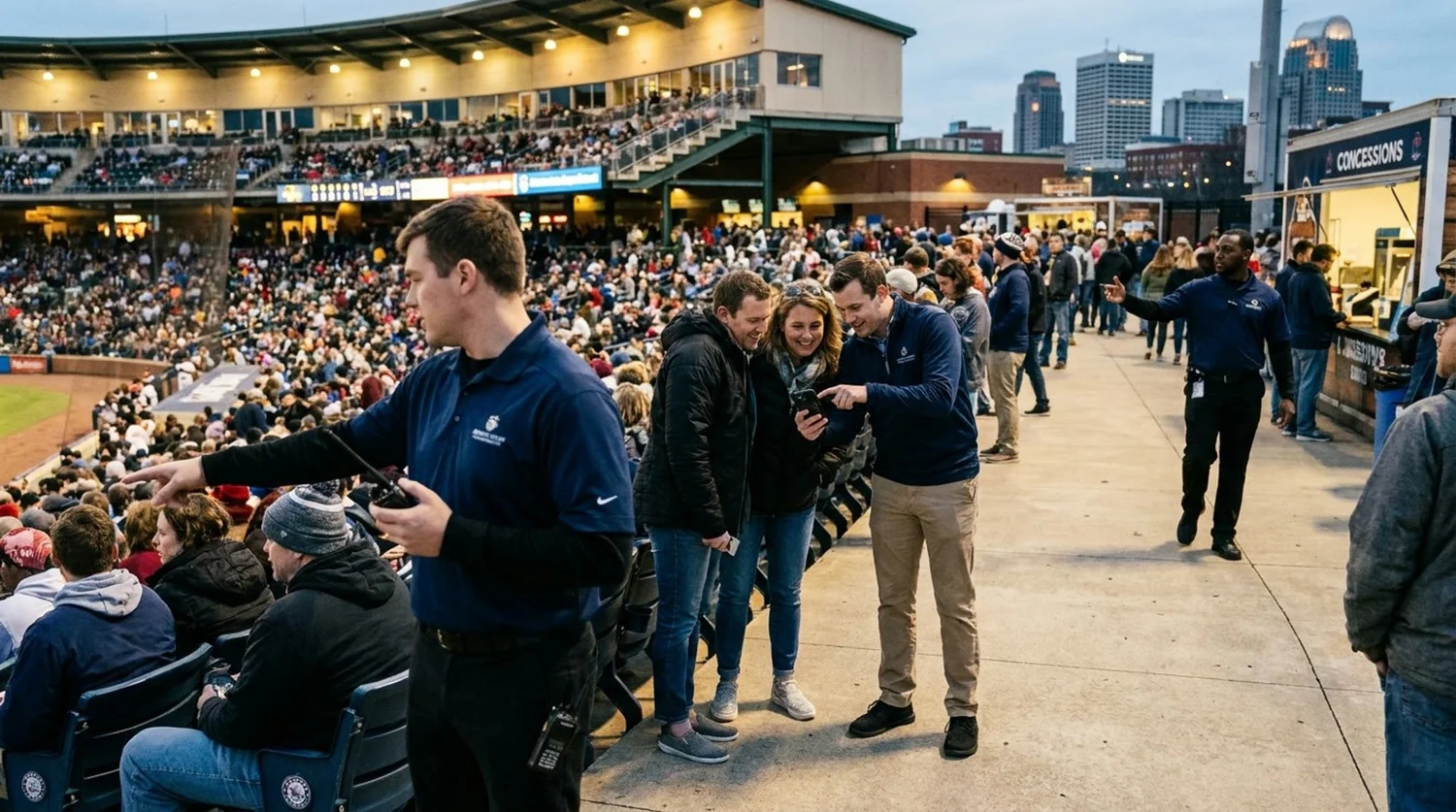 Large event venue requiring professional staffing in Winston Salem