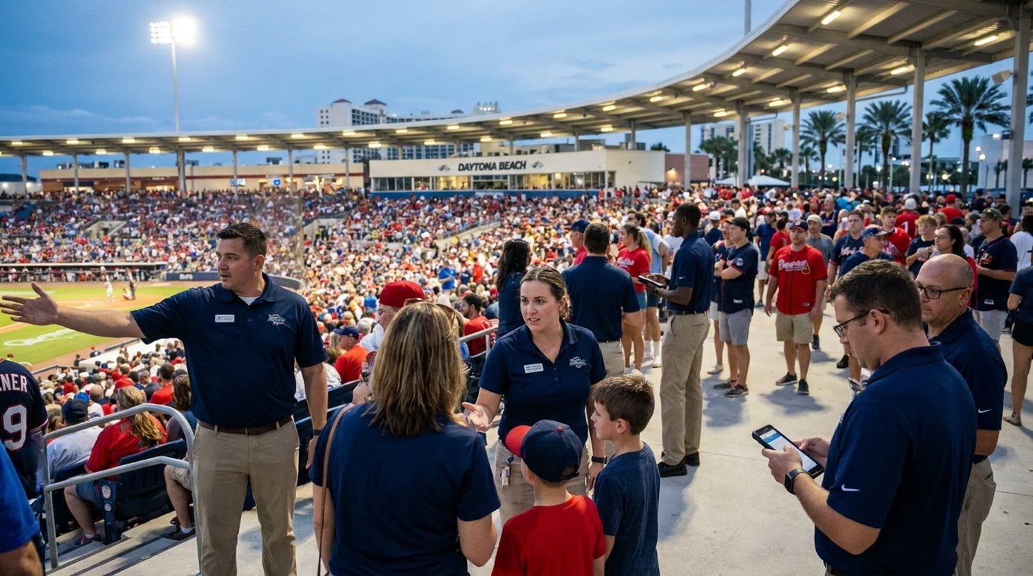 Large event venue requiring professional staffing in Daytona