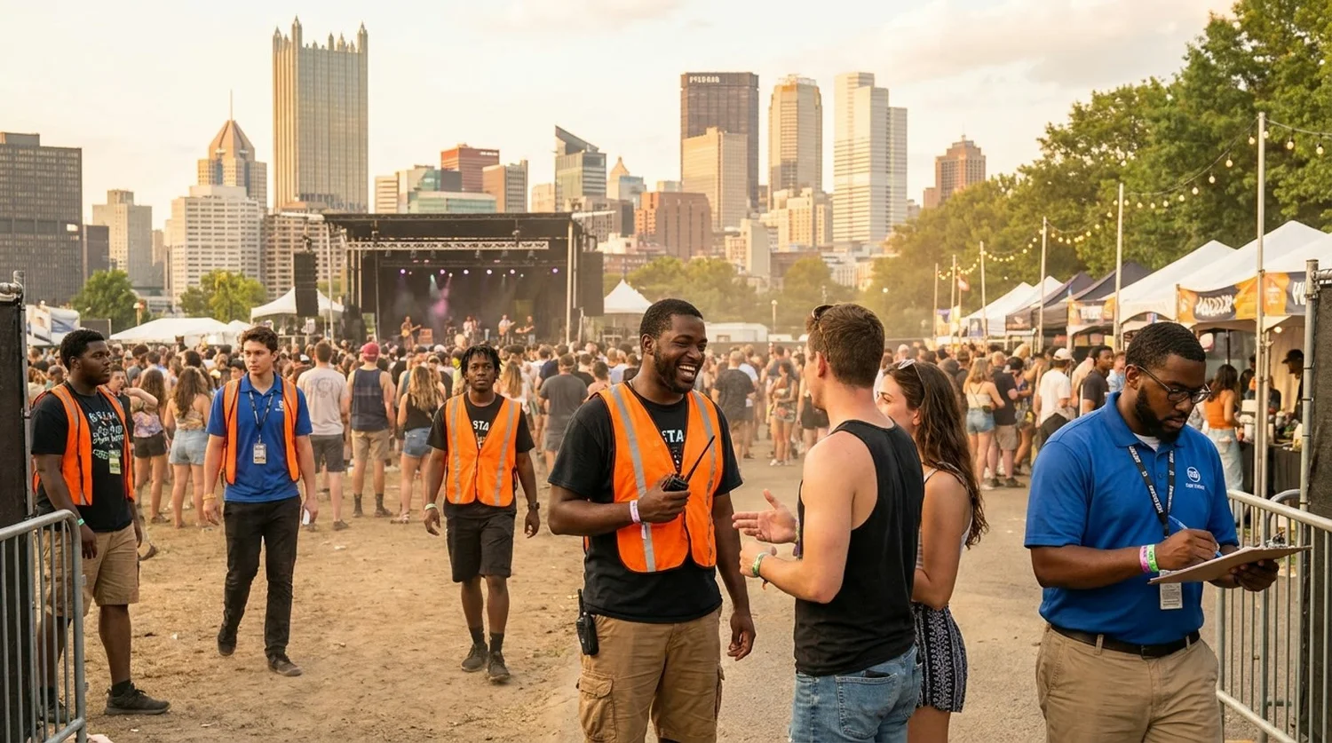 Diverse event types requiring staffing in Pittsburgh
