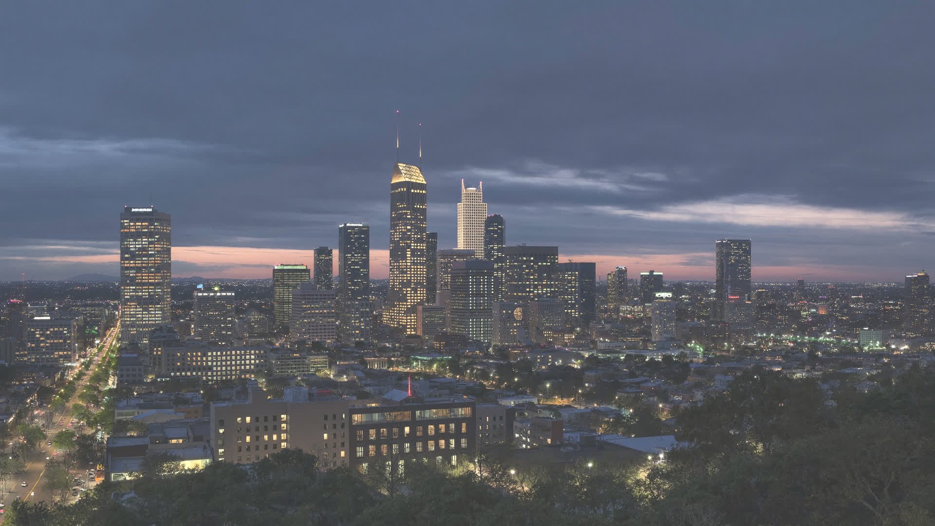 Downtown Fort Worth skyline at dusk