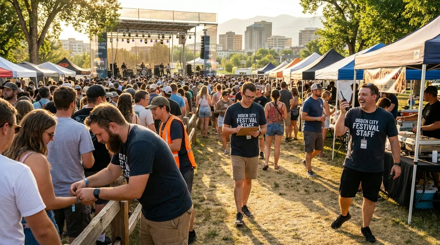 Diverse event types requiring staffing in Ogden