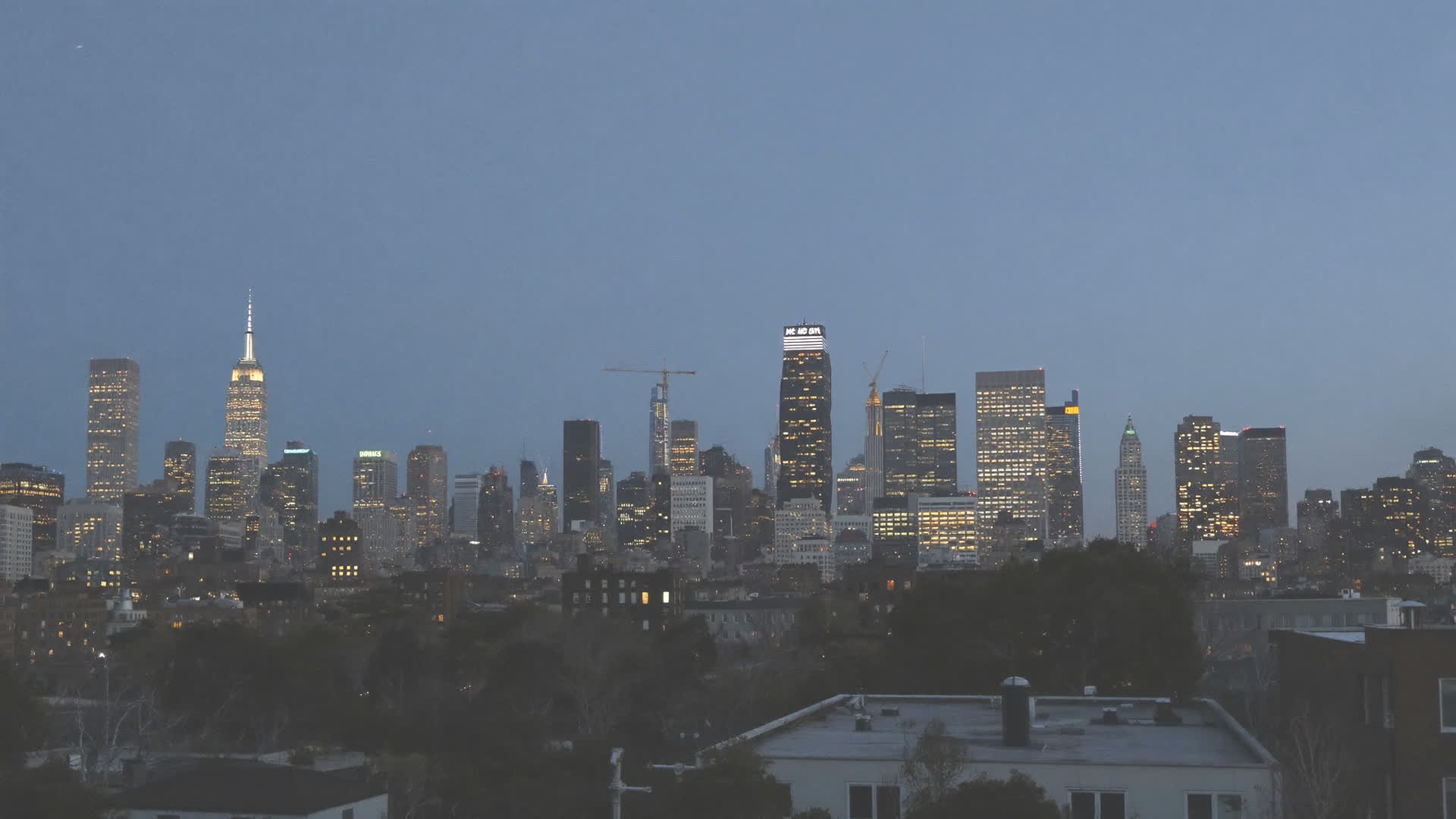 Downtown York skyline at dusk