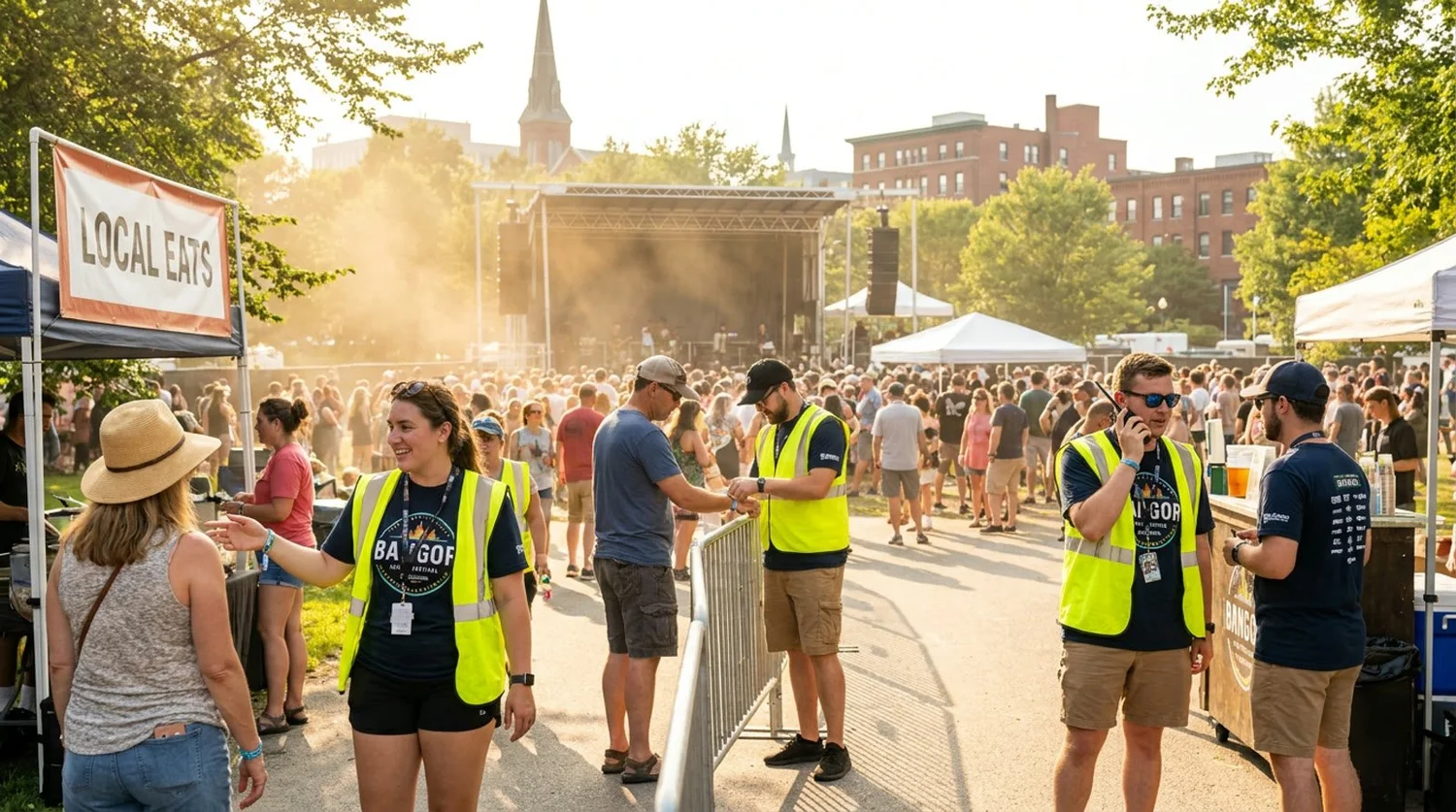 Diverse event types requiring staffing in Bangor