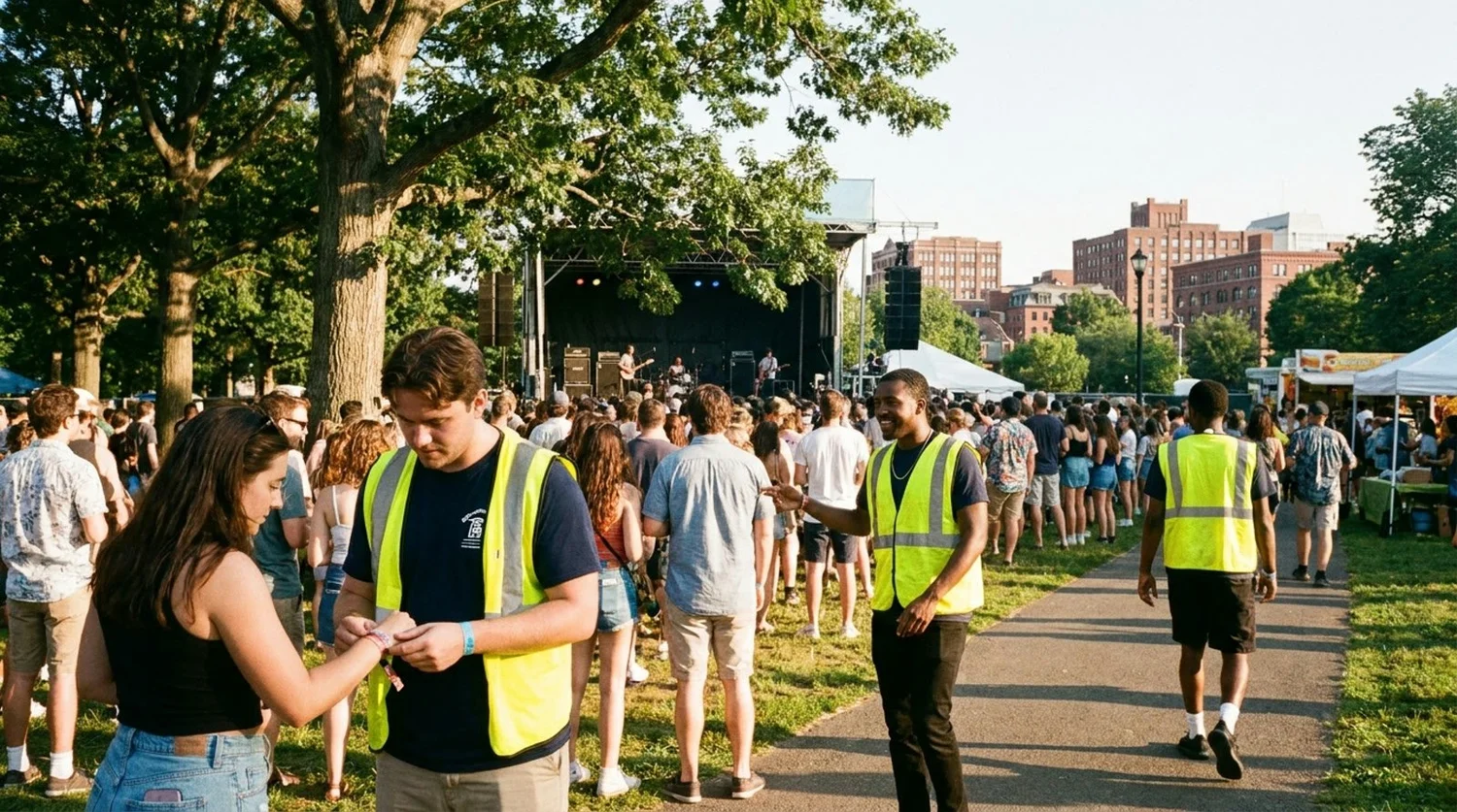Diverse event types requiring staffing in New Haven