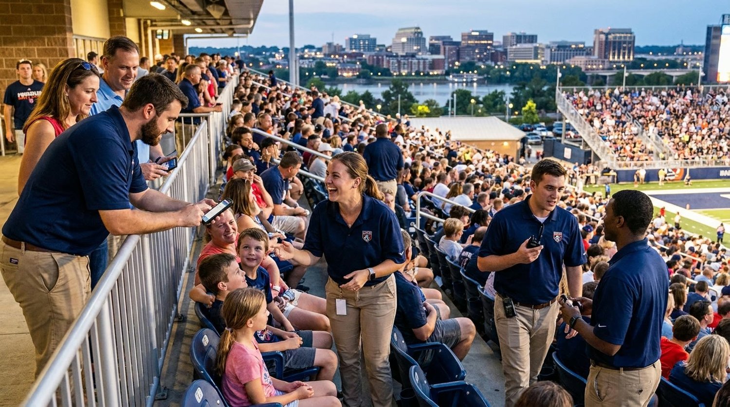 Large event venue requiring professional staffing in Alexandria