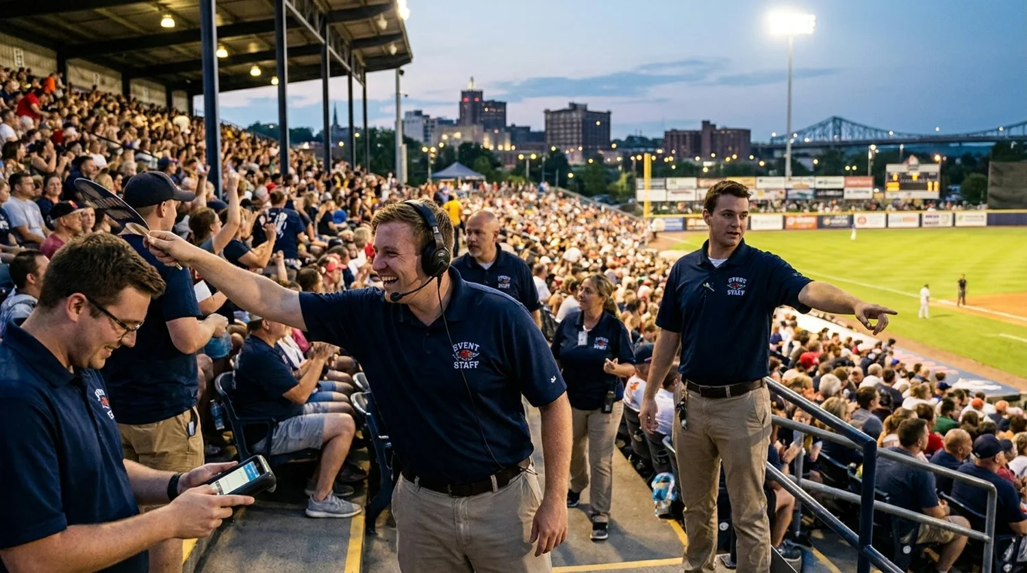 Large event venue requiring professional staffing in Utica