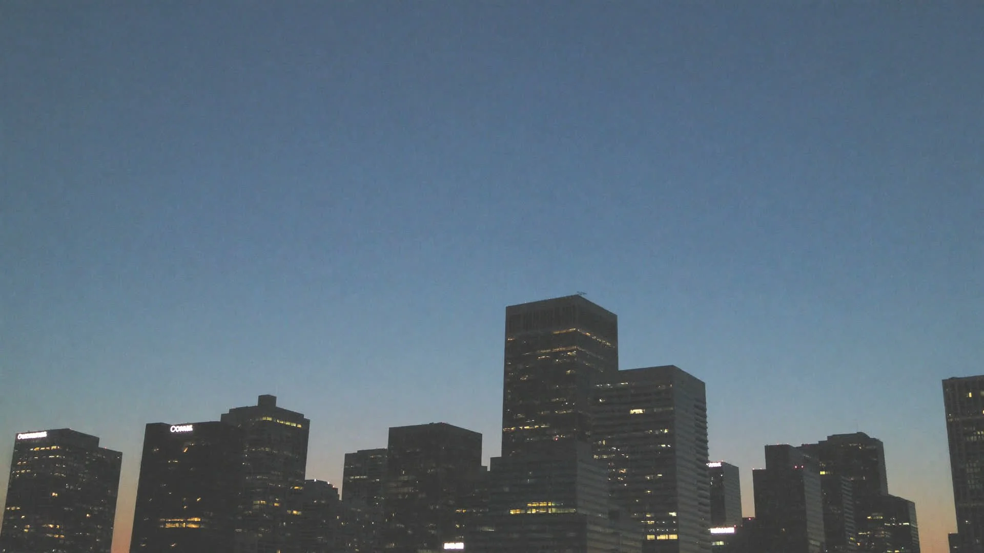 Downtown Columbia skyline at dusk
