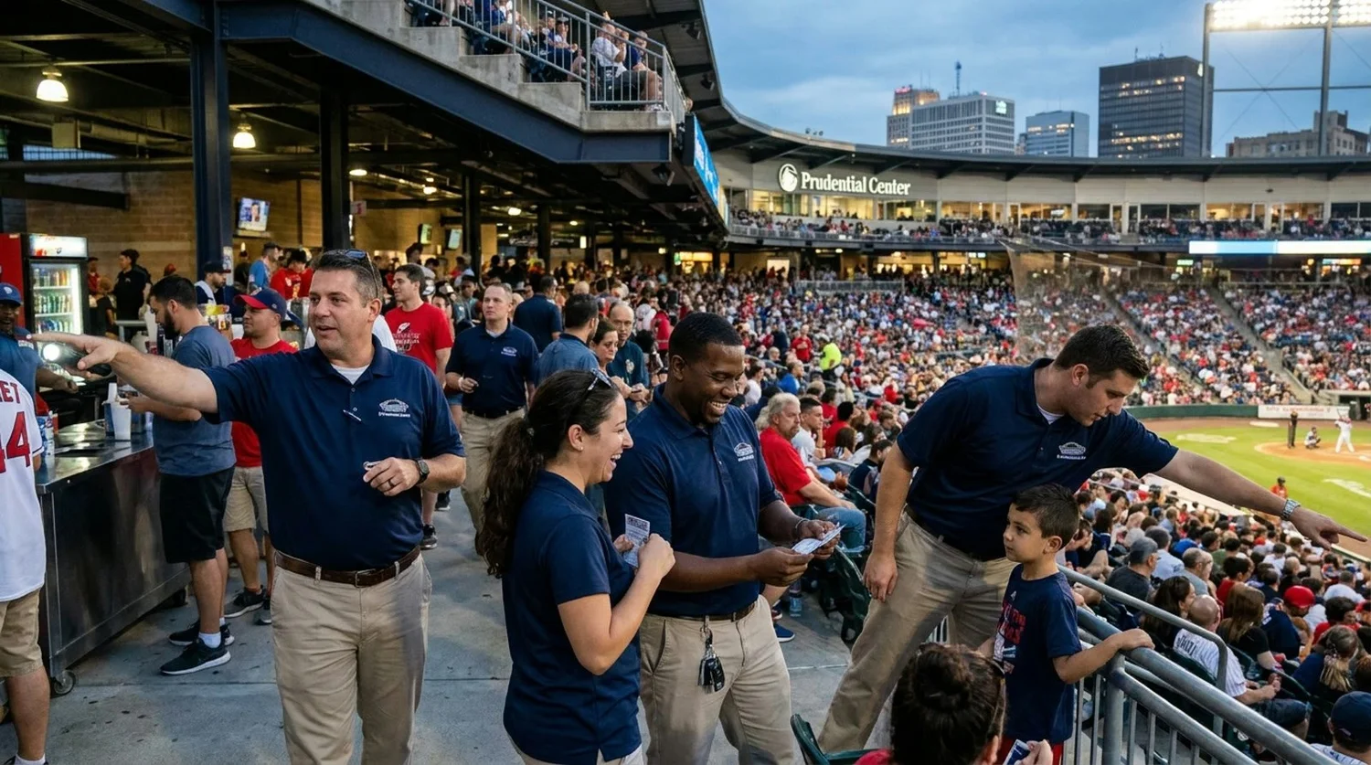 Large event venue requiring professional staffing in Newark