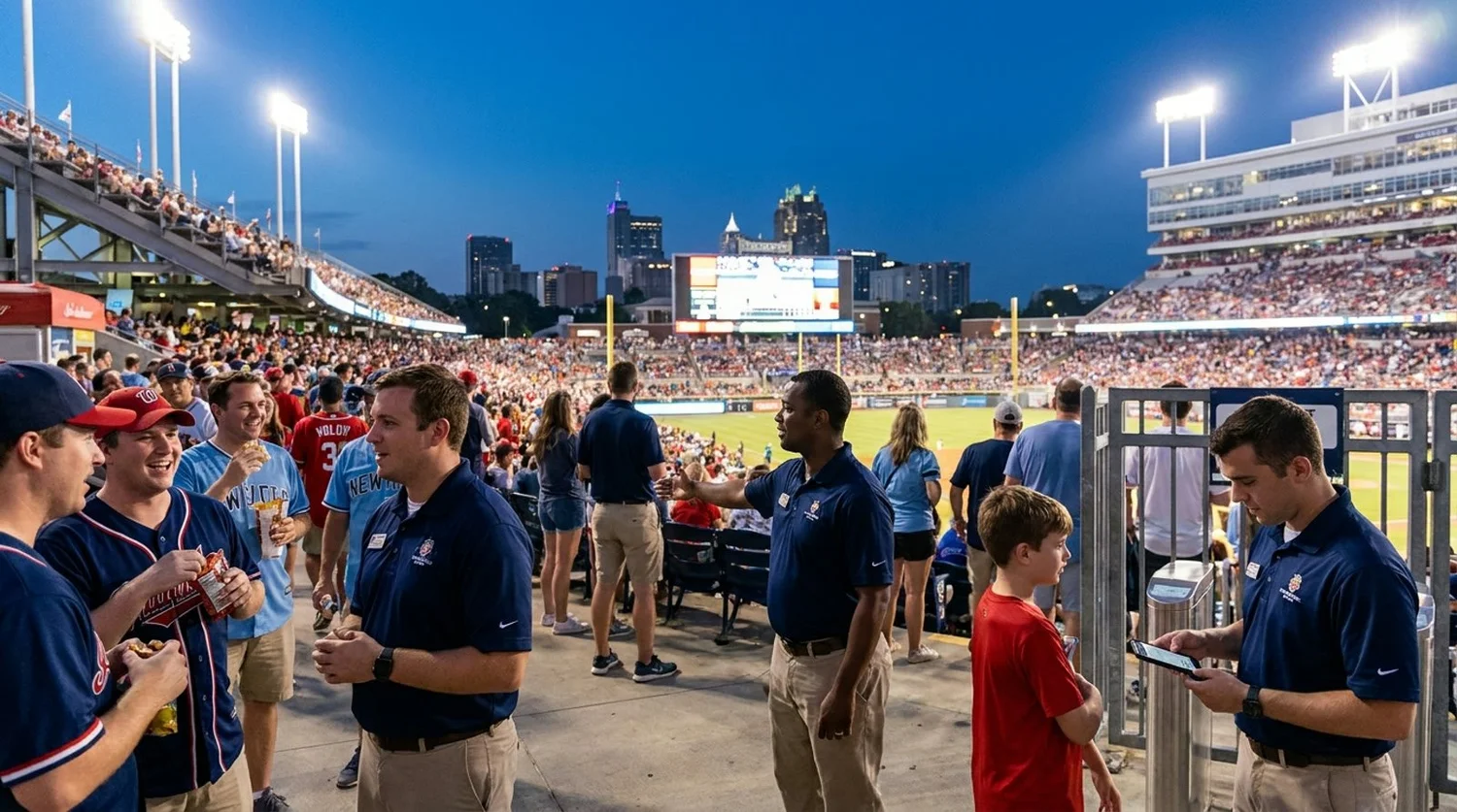 Large event venue requiring professional staffing in Raleigh