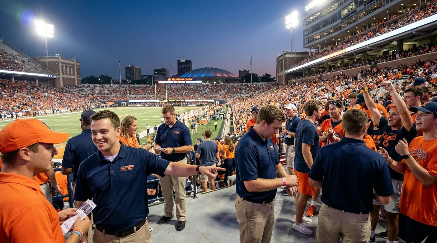 Large event venue requiring professional staffing in Champaign