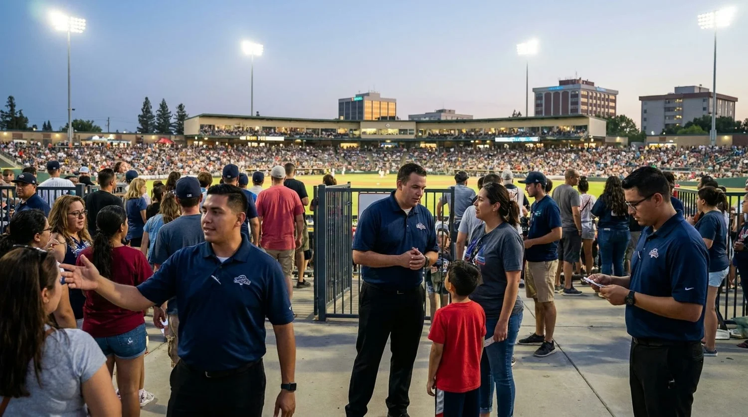 Large event venue requiring professional staffing in Visalia