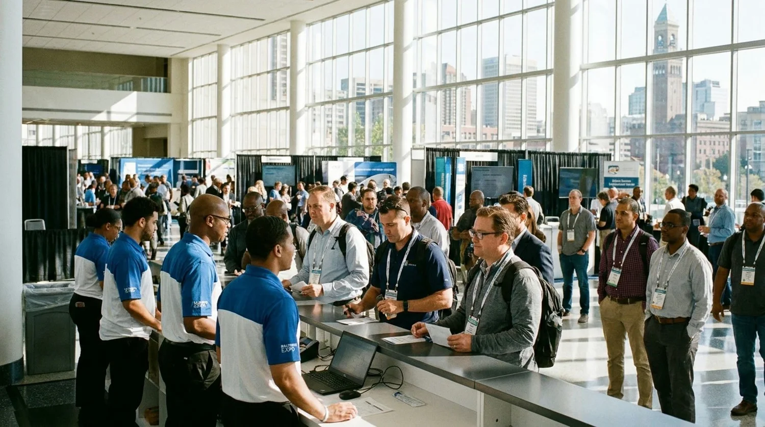 Event staffing and convention setup in Baltimore