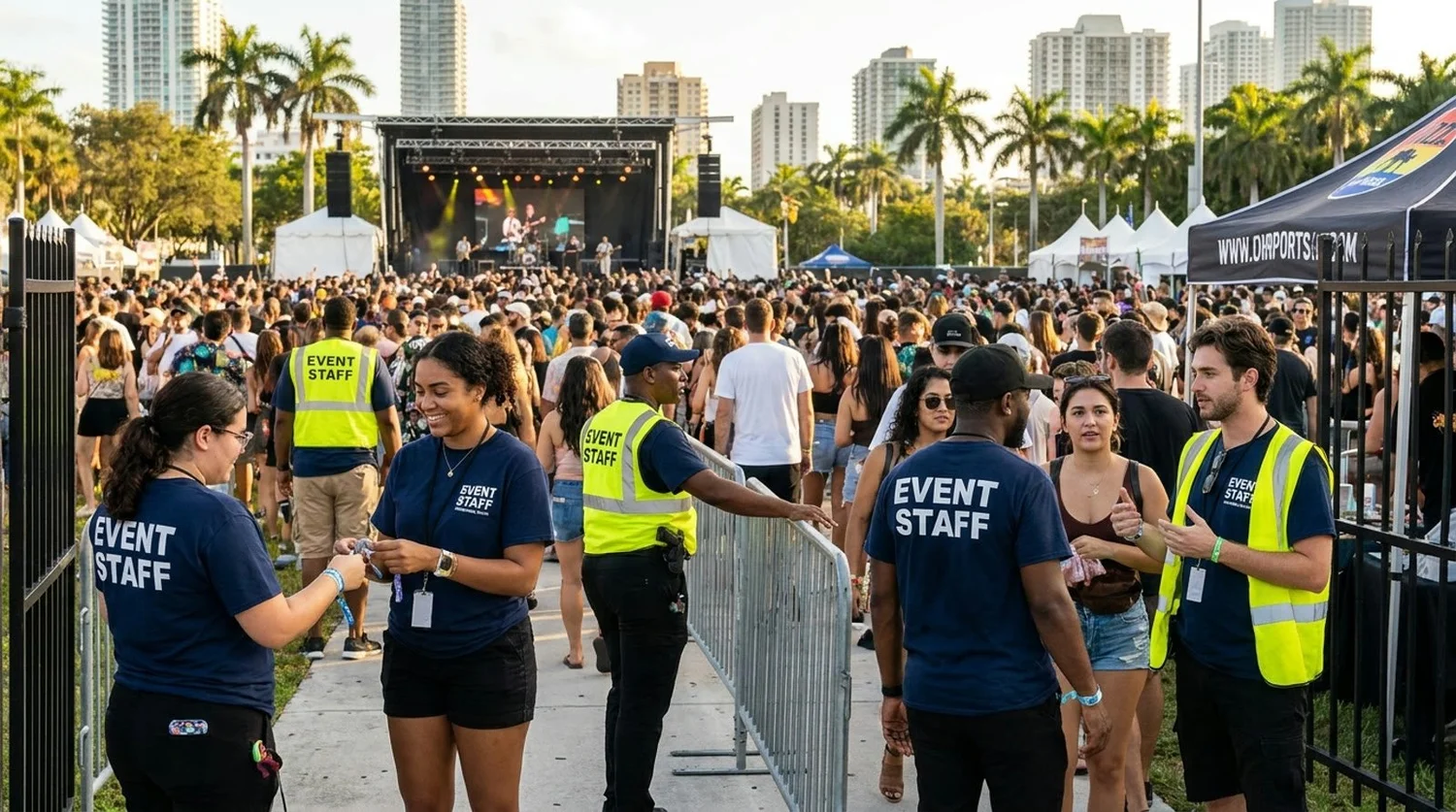 Diverse event types requiring staffing in Hollywood