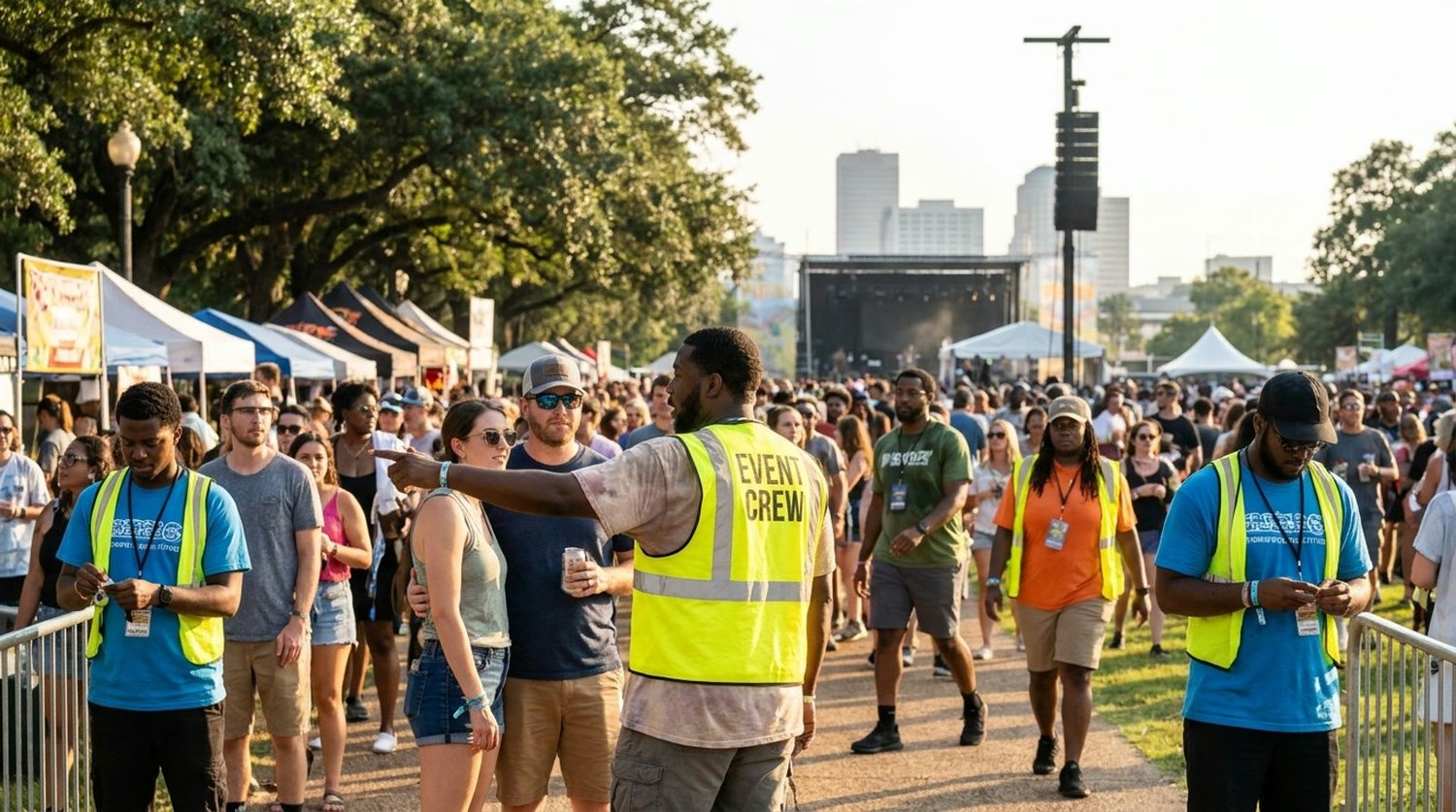 Diverse event types requiring staffing in Shreveport