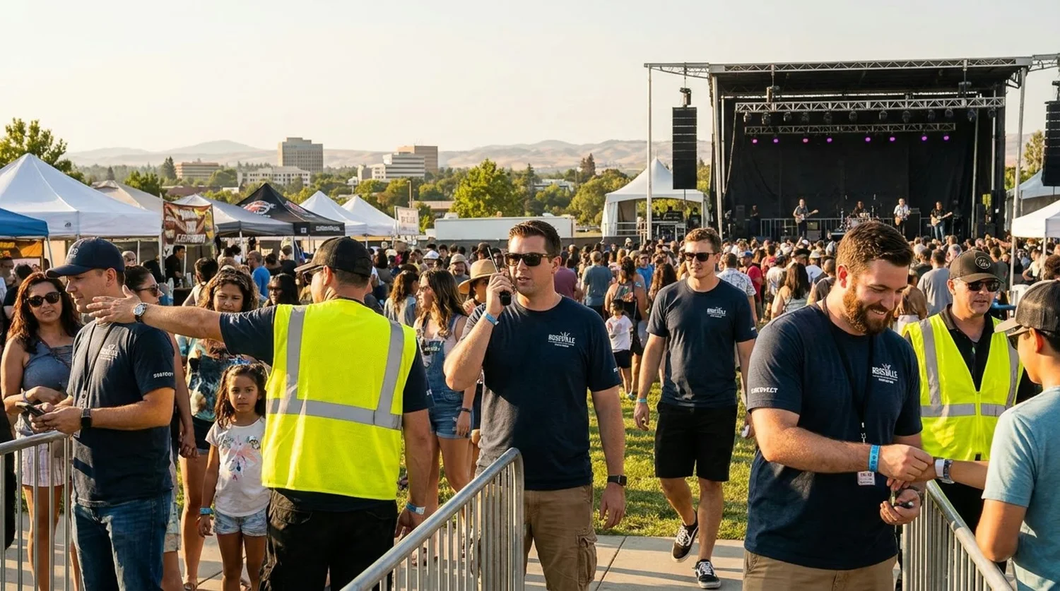 Diverse event types requiring staffing in Roseville