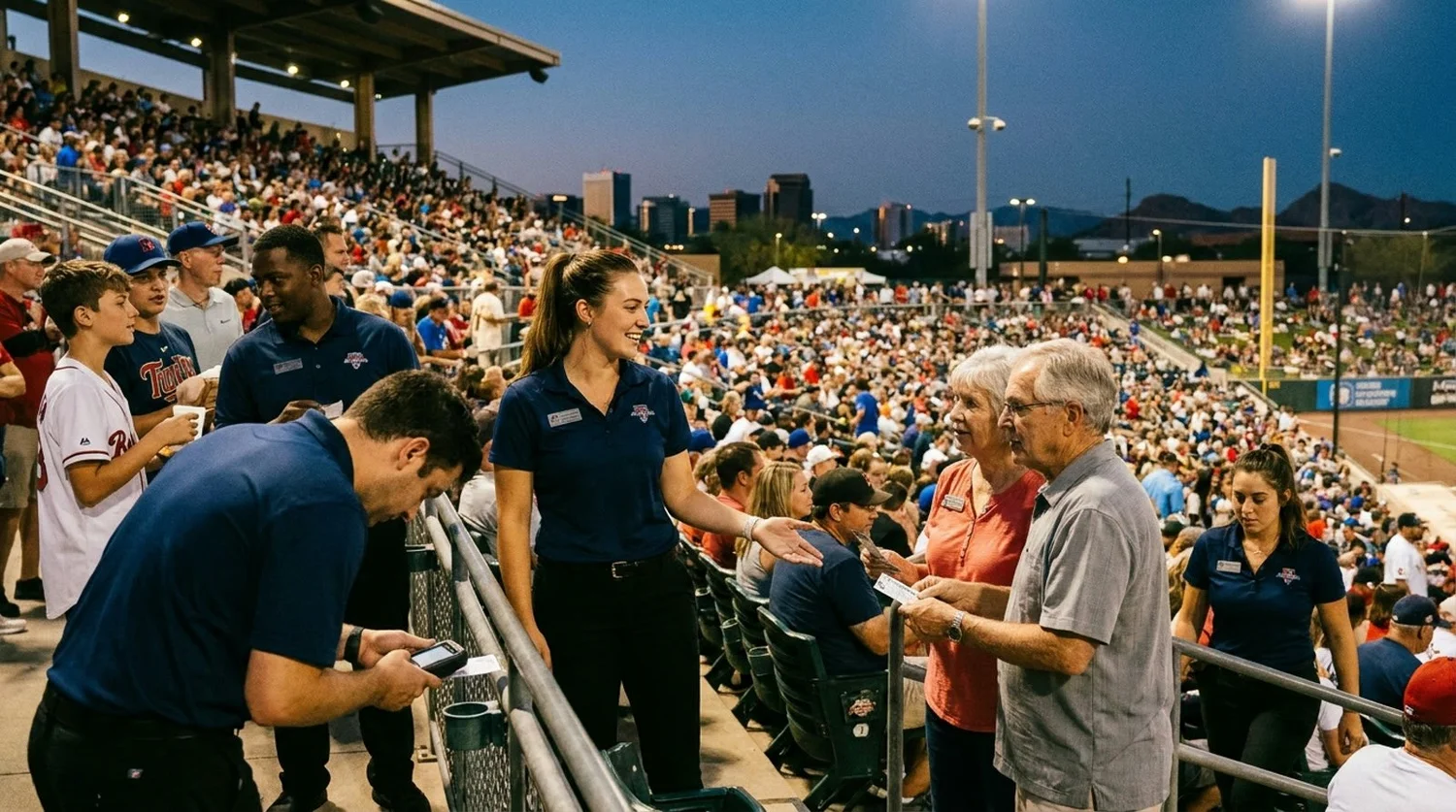 Large event venue requiring professional staffing in Mesa
