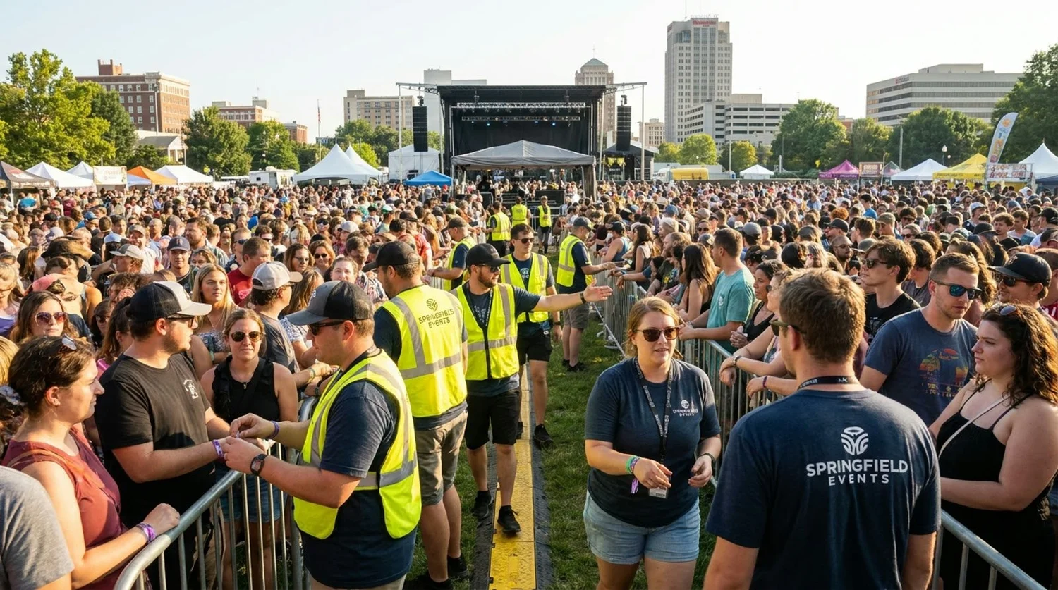 Diverse event types requiring staffing in Springfield Mo
