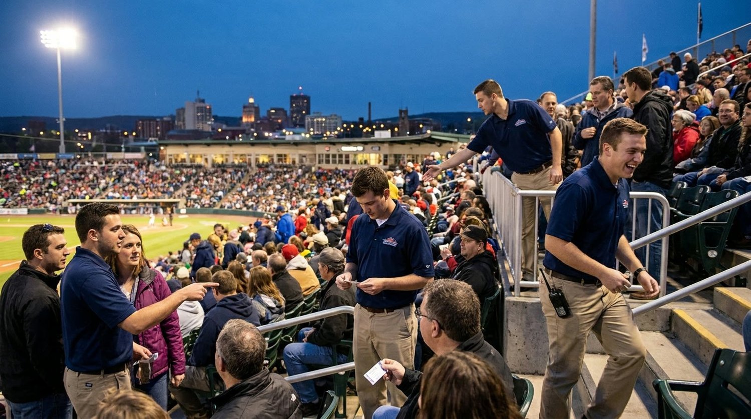 Large event venue requiring professional staffing in Binghamton