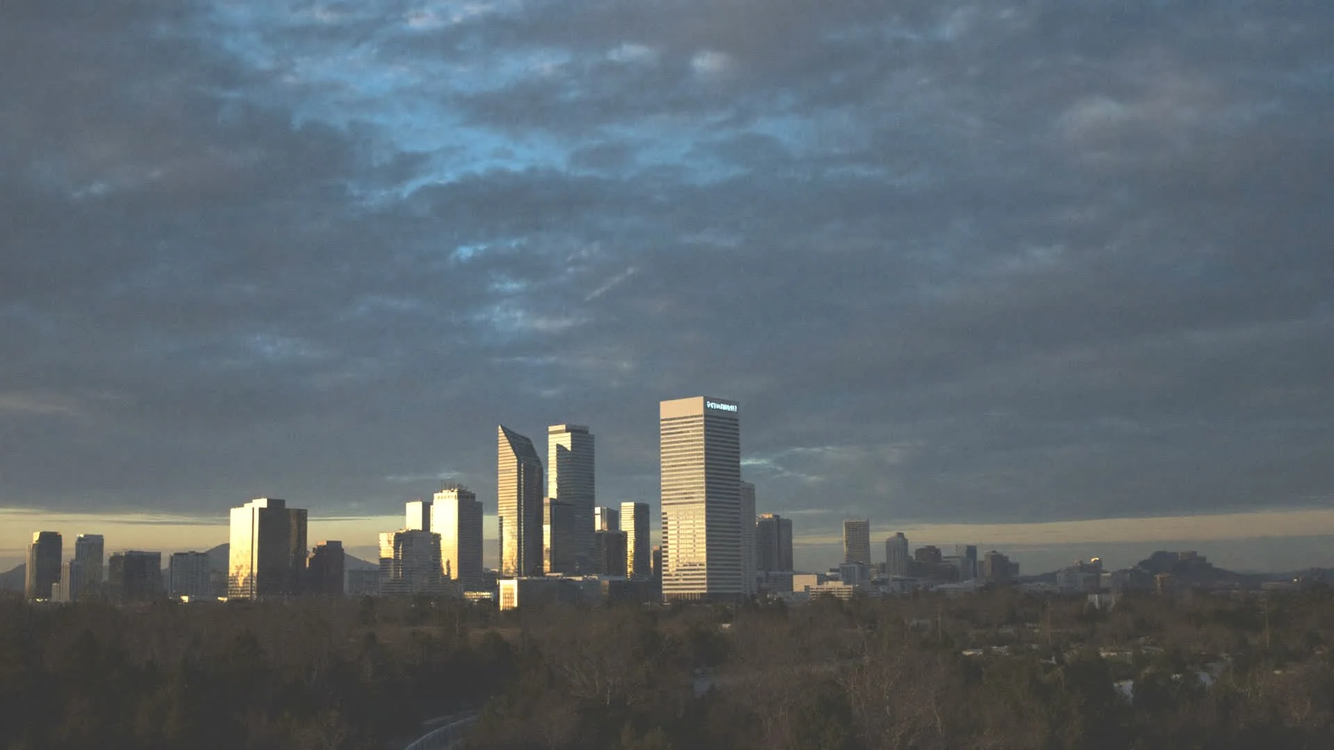 Downtown Ocala skyline at dusk