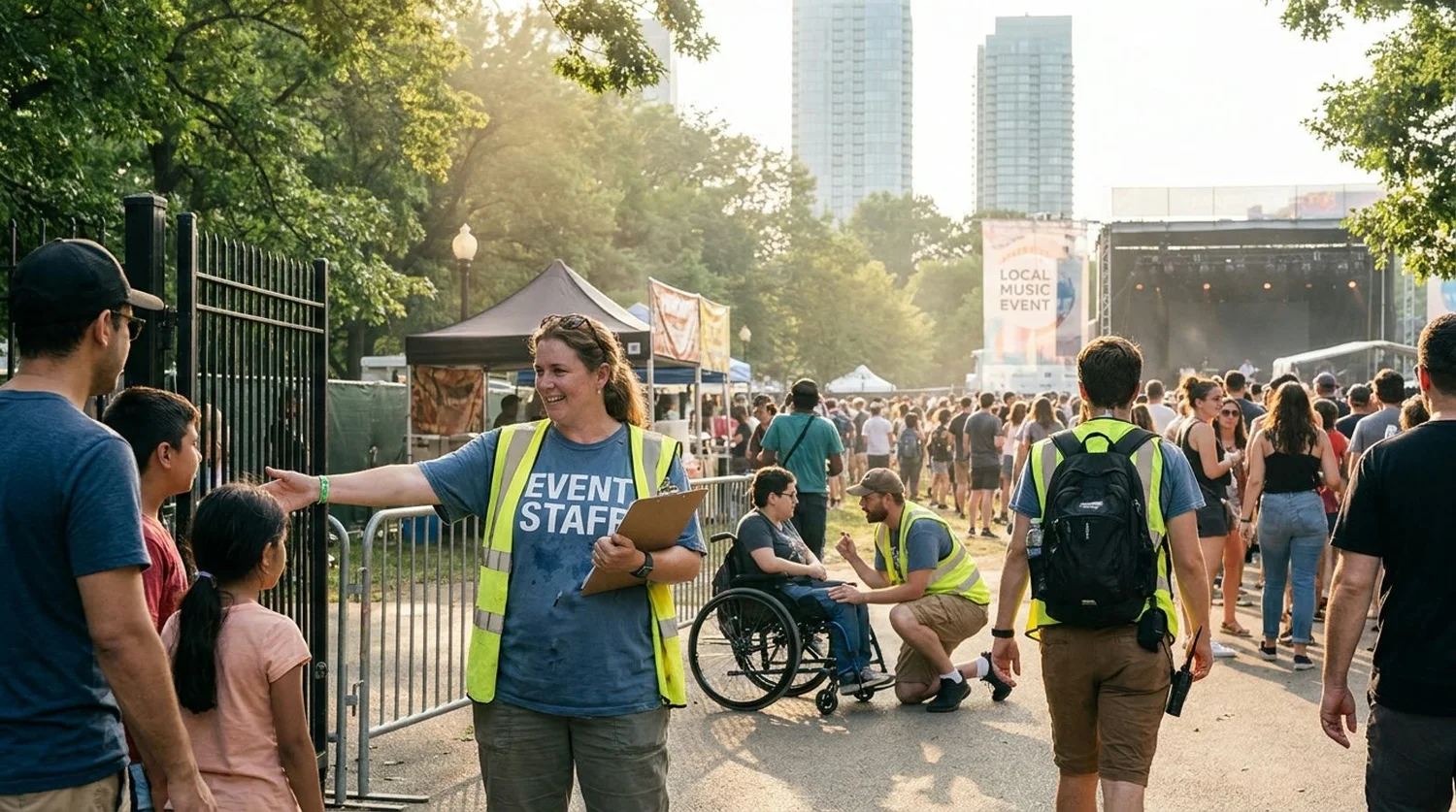 Diverse event types requiring staffing in Bellevue