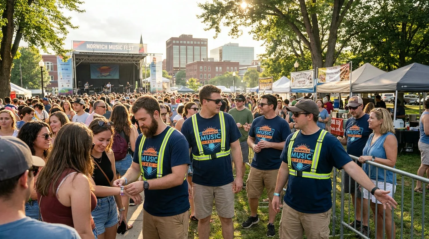 Diverse event types requiring staffing in Norwich