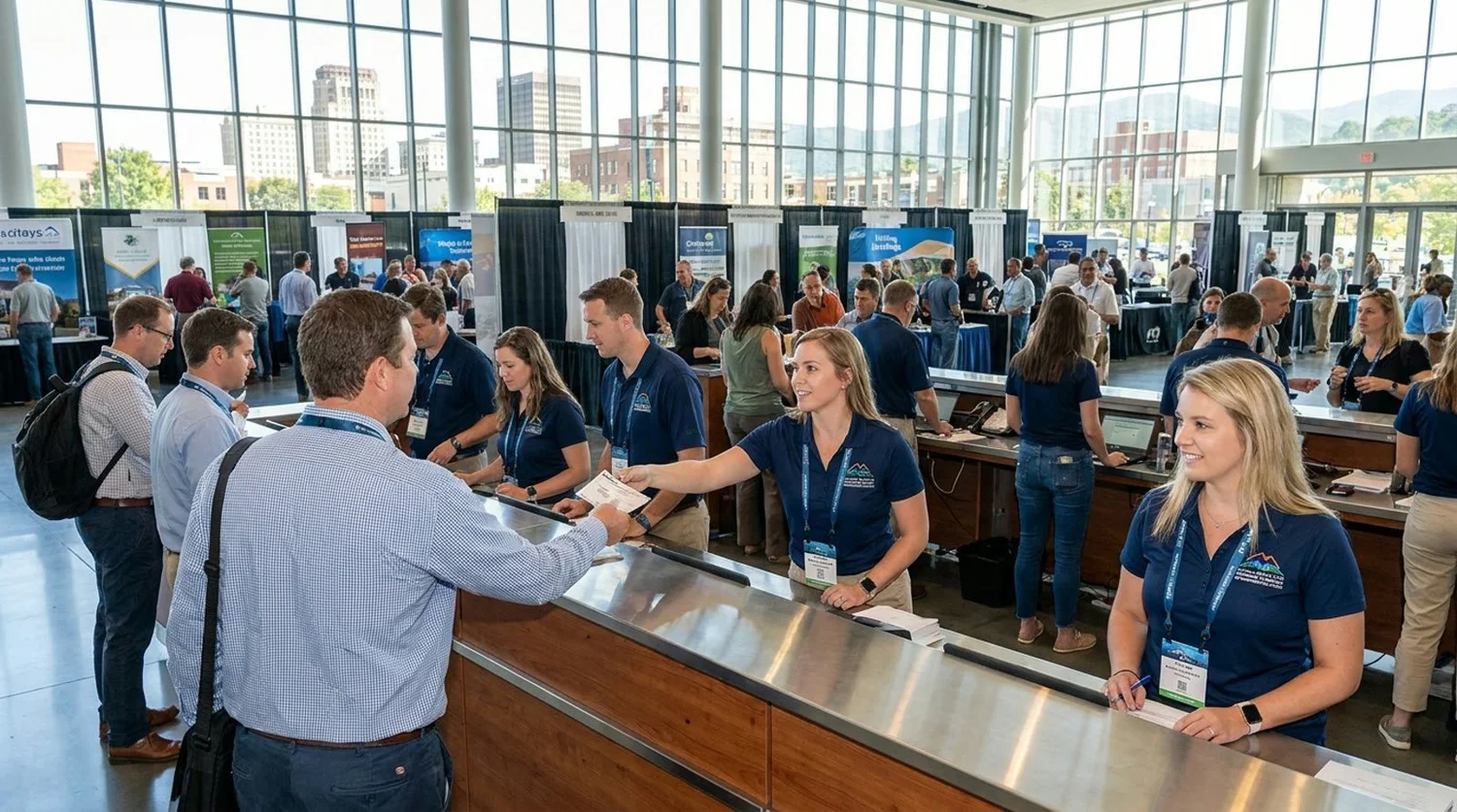 Event staffing and convention setup in Asheville