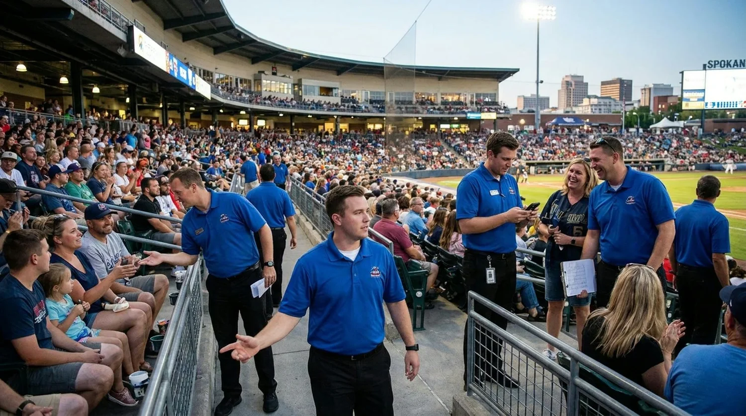 Large event venue requiring professional staffing in Spokane