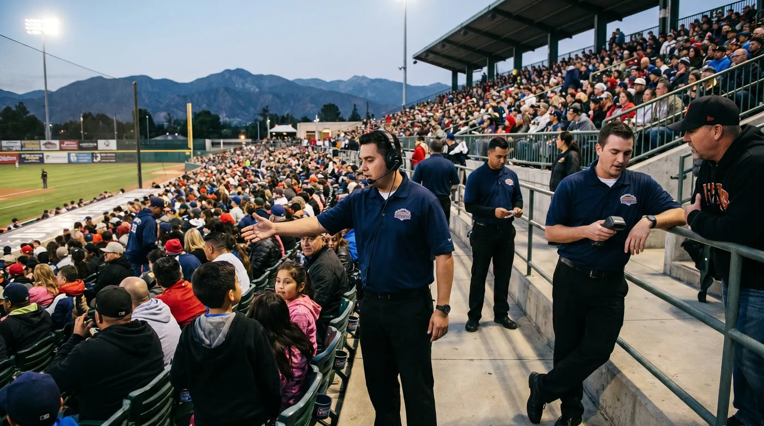 Large event venue requiring professional staffing in San Bernardino