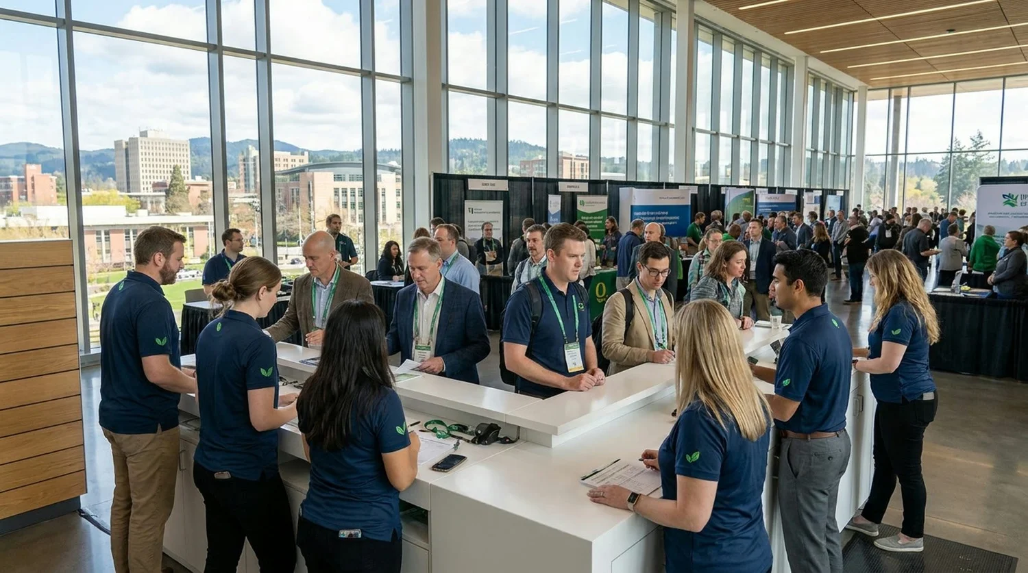 Event staffing and convention setup in Eugene