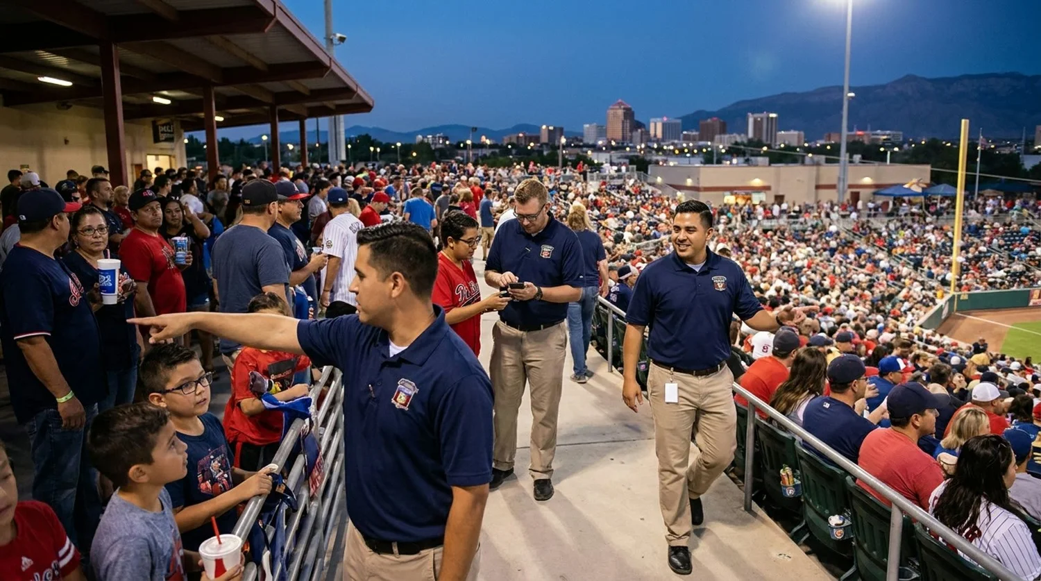 Large event venue requiring professional staffing in Albuquerque