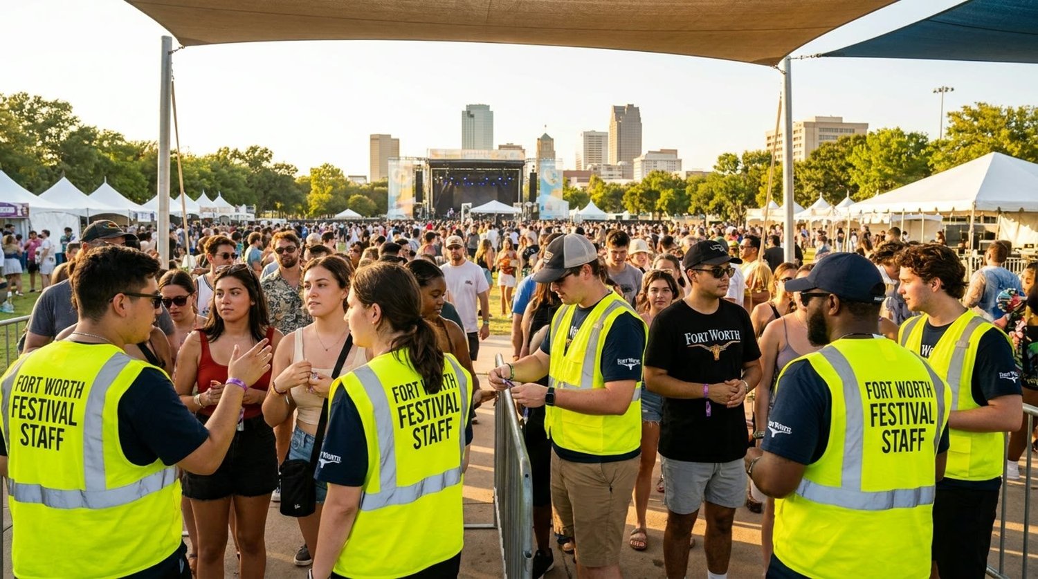 Diverse event types requiring staffing in Fort Worth