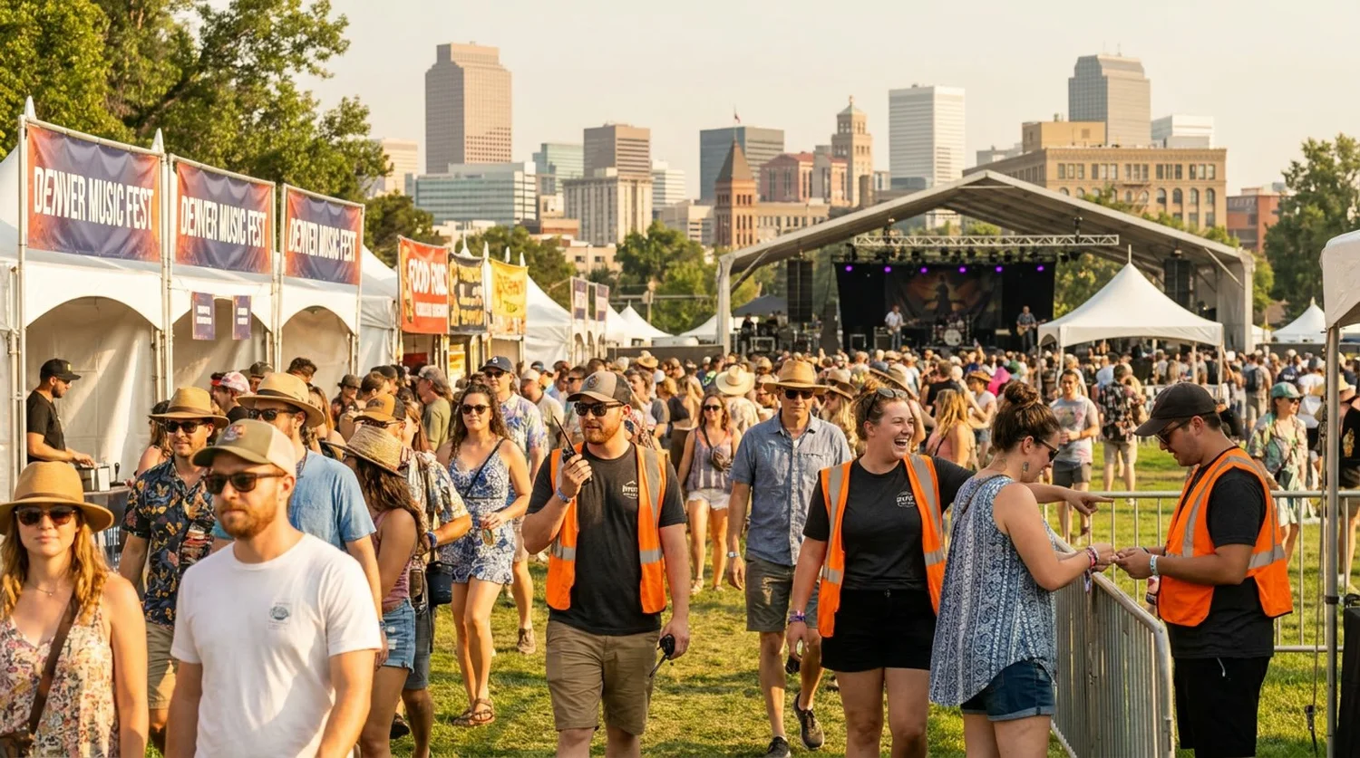 Diverse event types requiring staffing in Denver