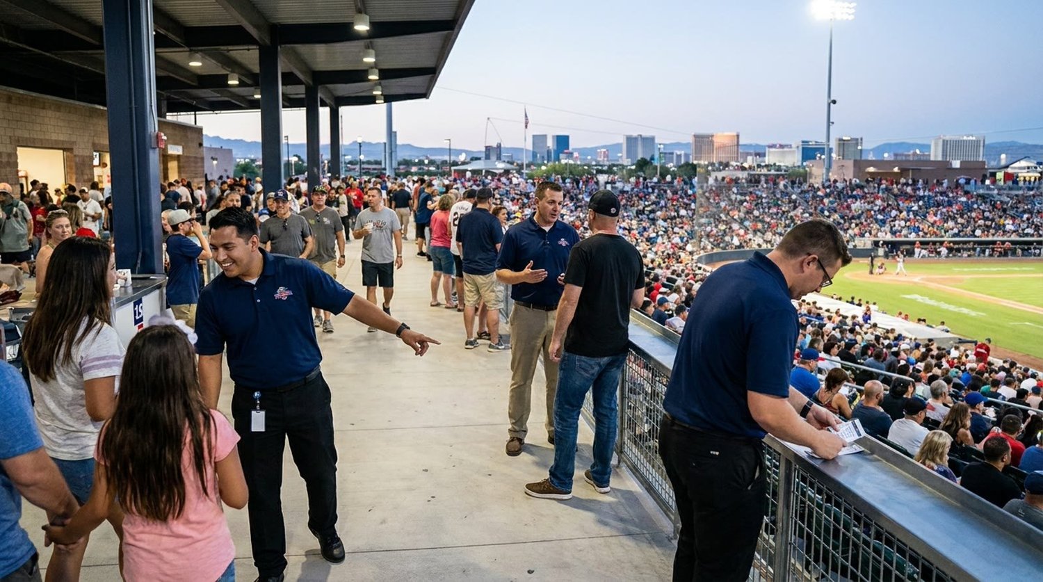 Large event venue requiring professional staffing in Henderson