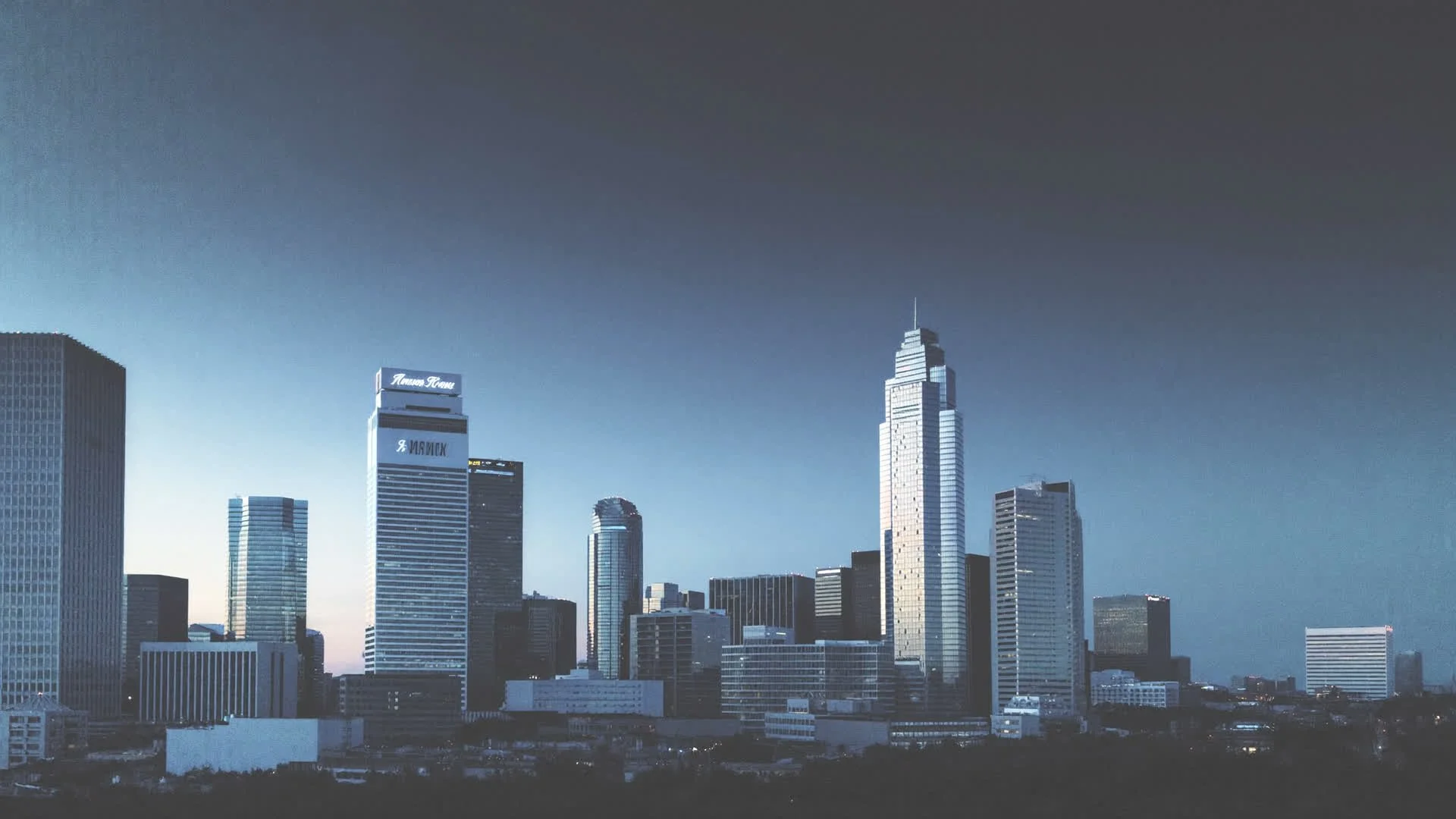 Downtown Memphis skyline at dusk