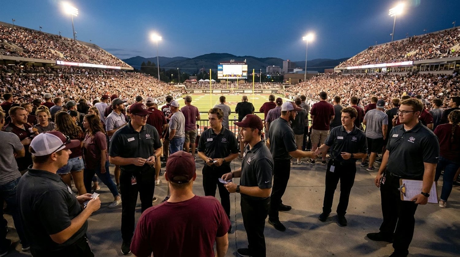 Large event venue requiring professional staffing in Missoula