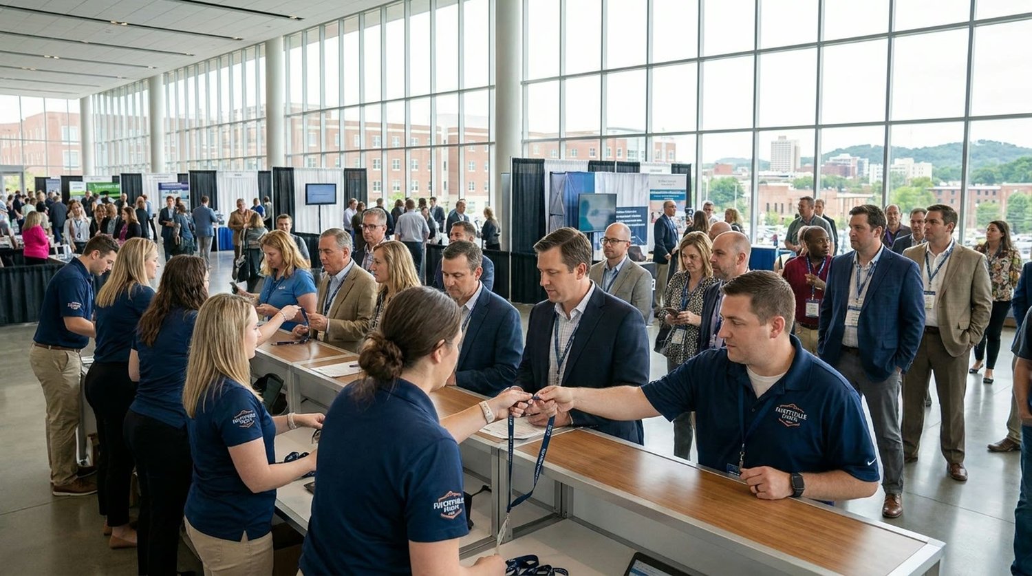 Event staffing and convention setup in Fayetteville