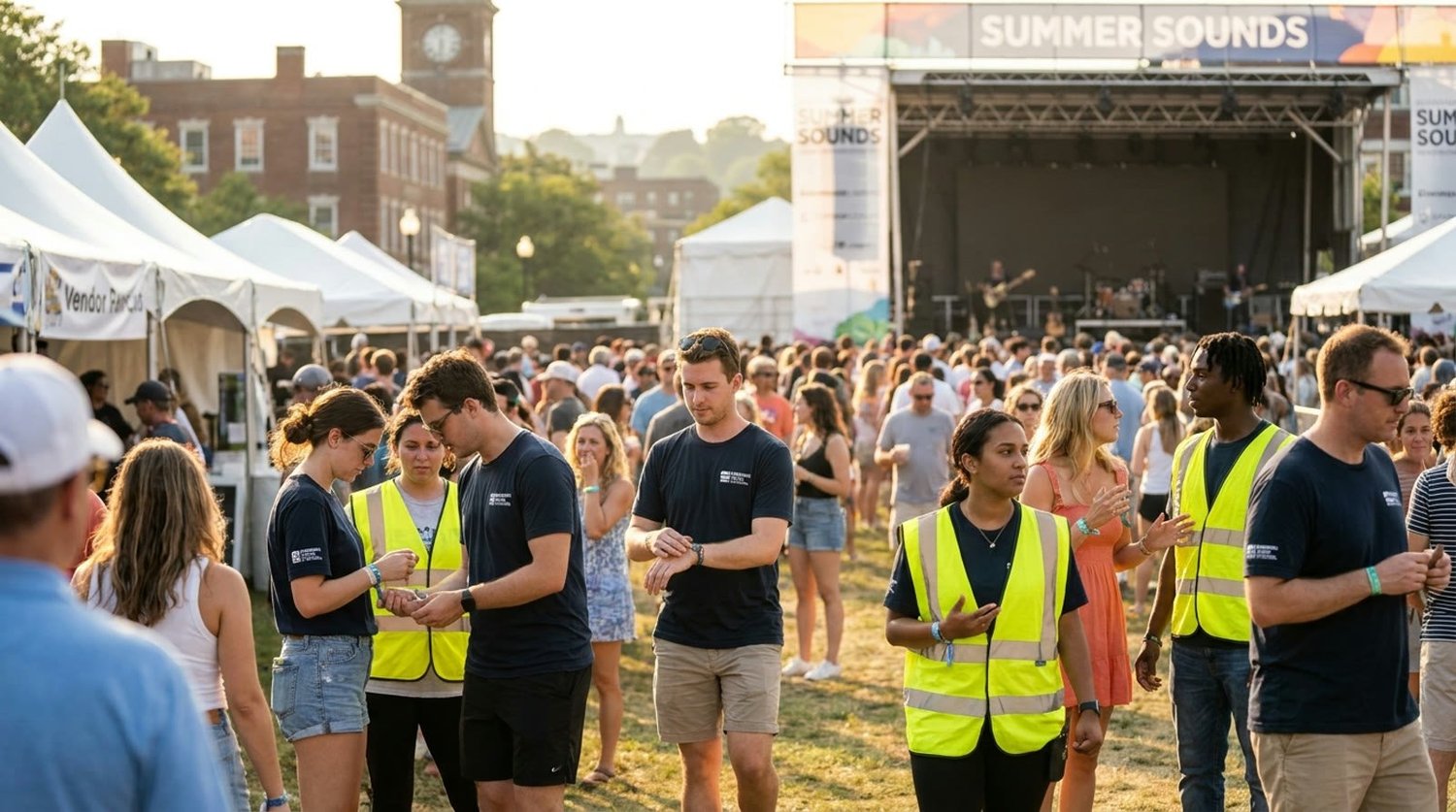 Diverse event types requiring staffing in Greenwich