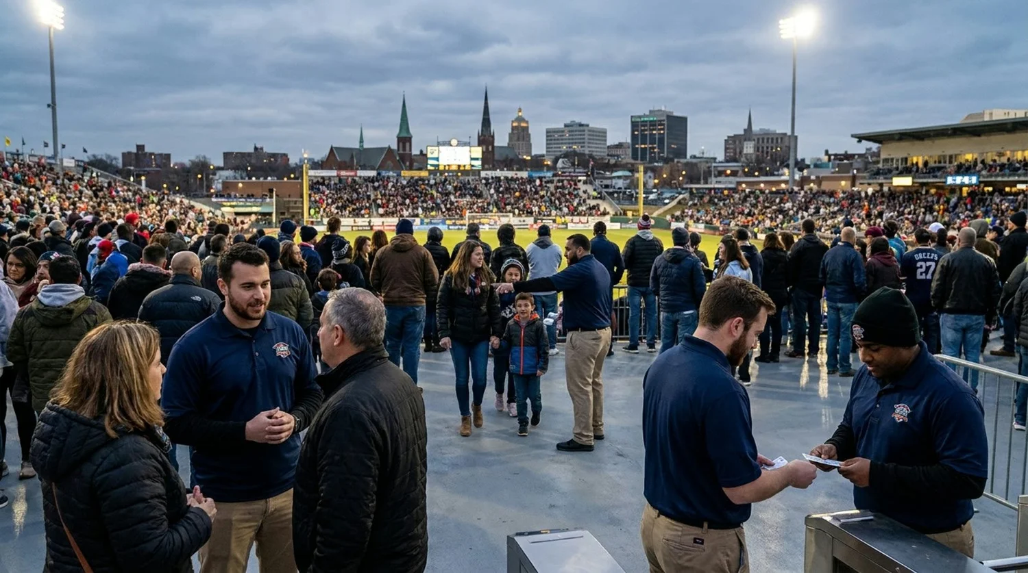Large event venue requiring professional staffing in Elizabeth