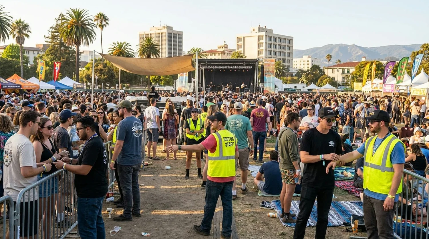 Diverse event types requiring staffing in Santa Cruz