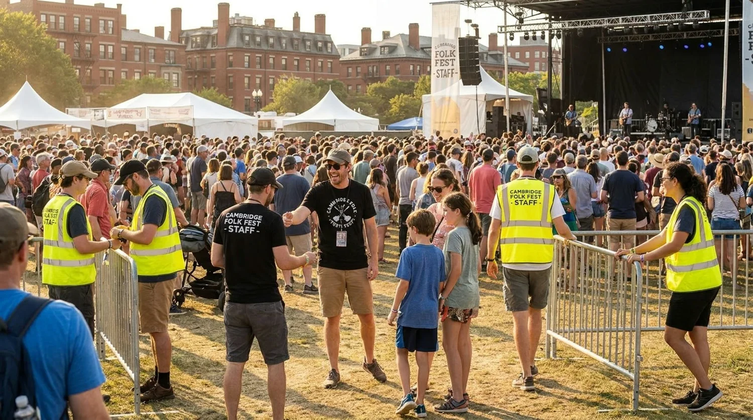 Diverse event types requiring staffing in Cambridge